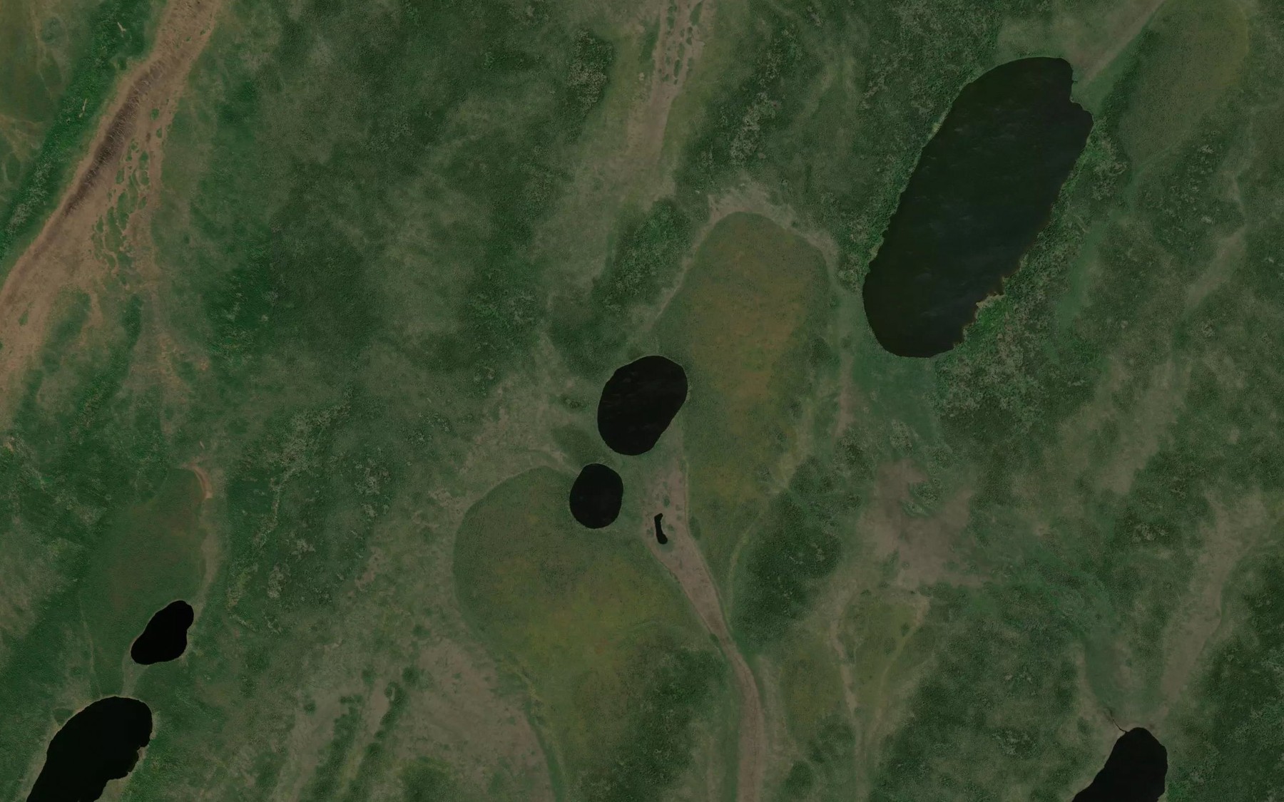 Satellite map of the Coulter Lakes