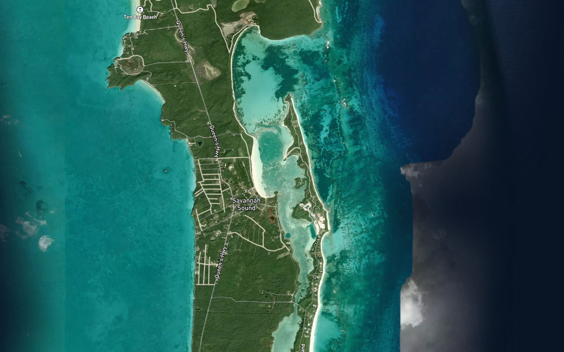 Satellite map of the Savannah Sound