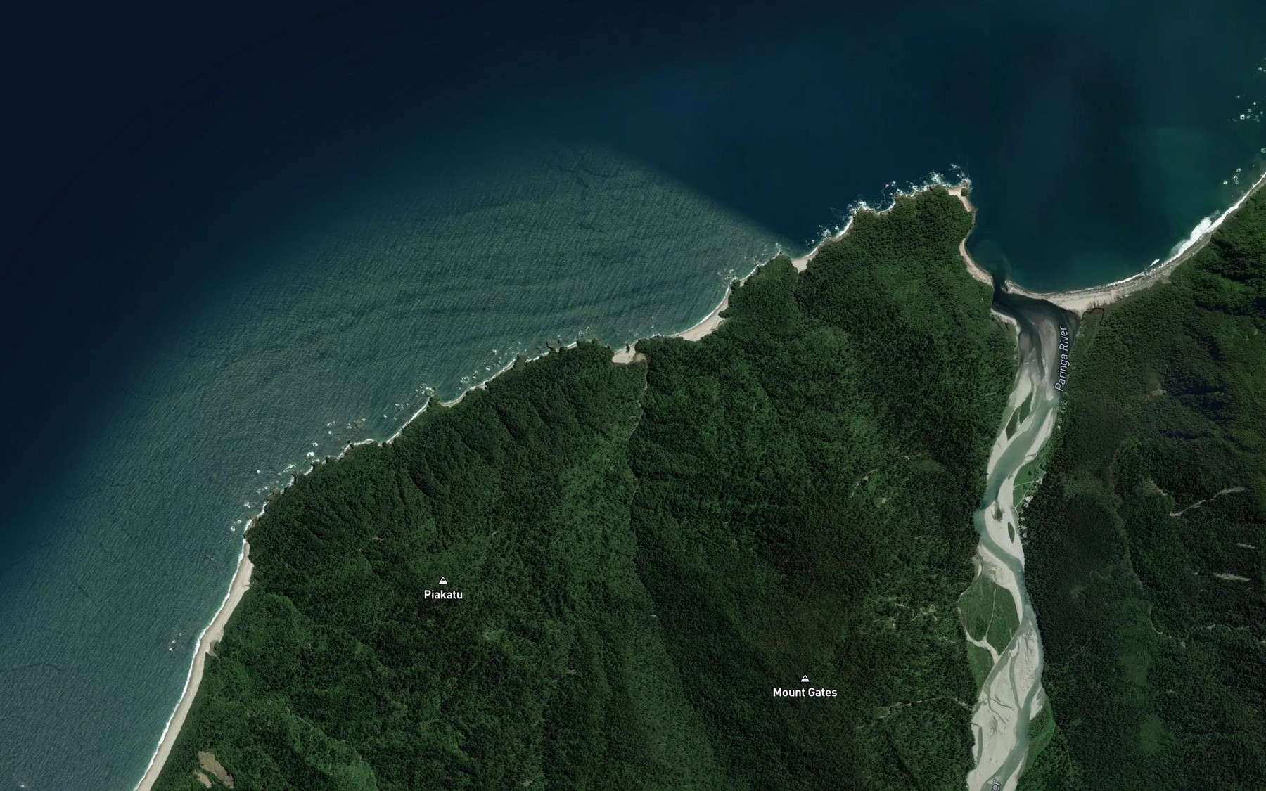 Satellite map of the Gates Creek