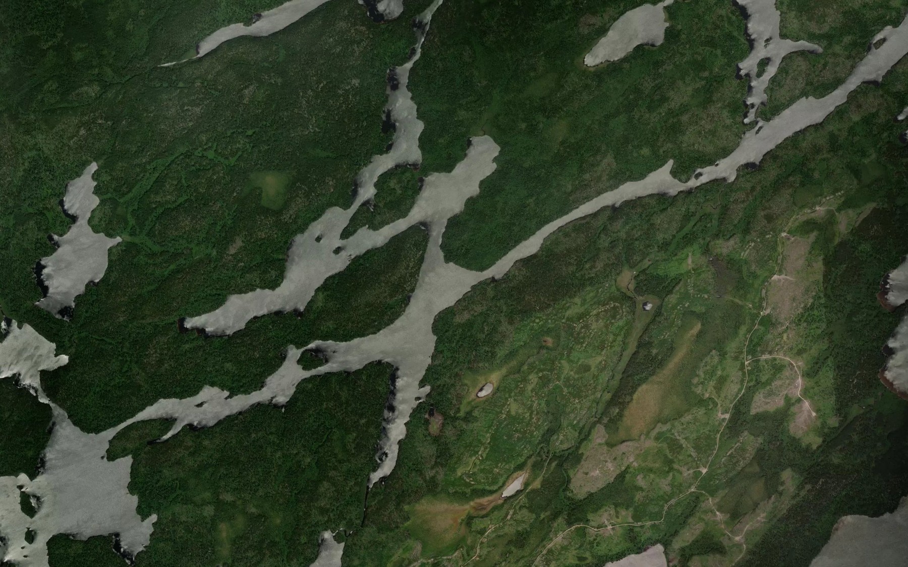 Satellite map of the Ghost Lake
