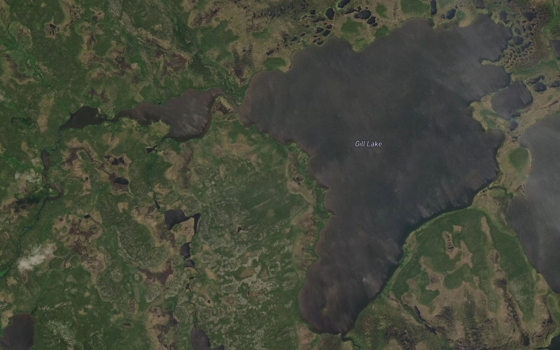 Satellite map of the Gill Lake