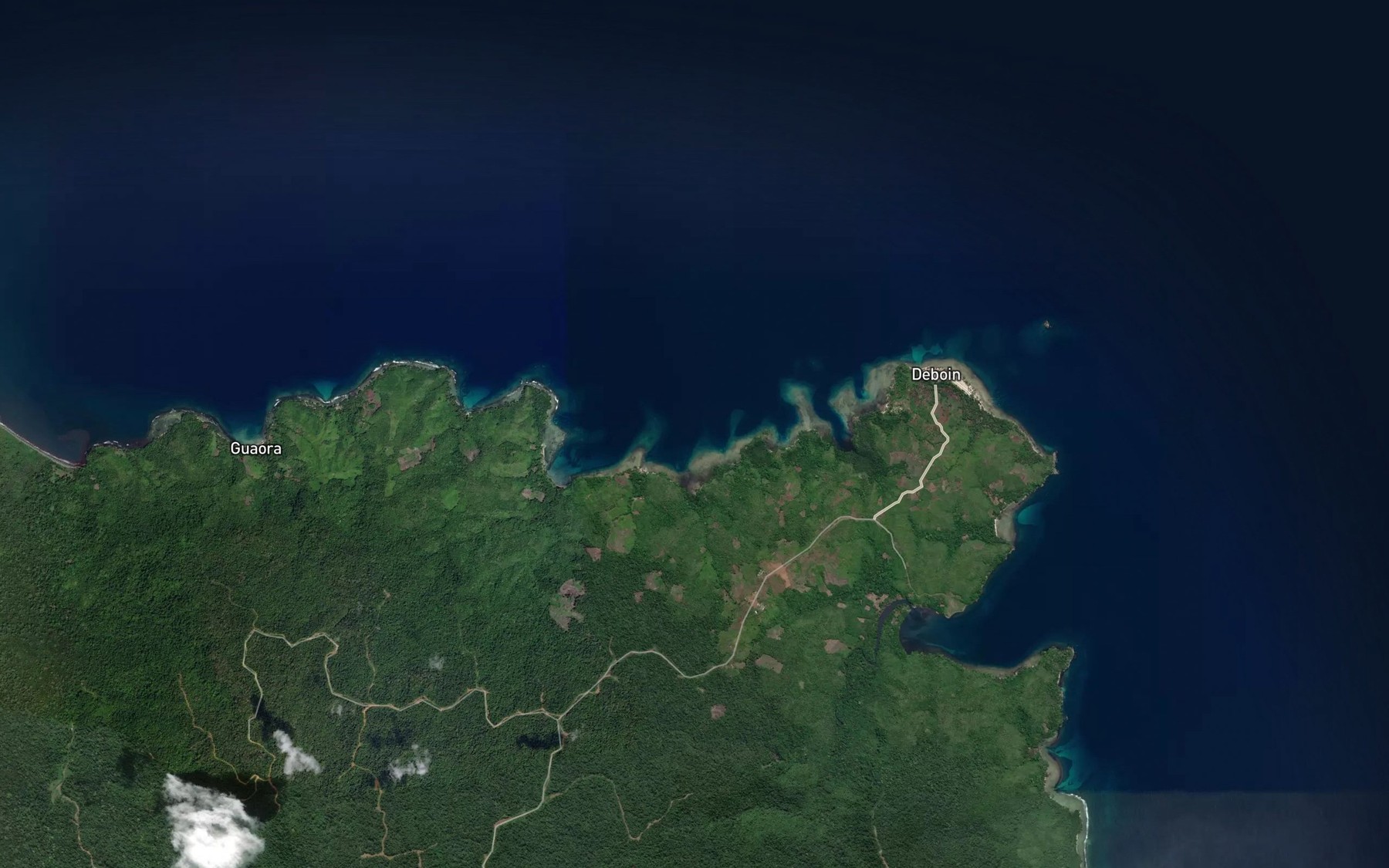 Satellite map of the Iu Bay