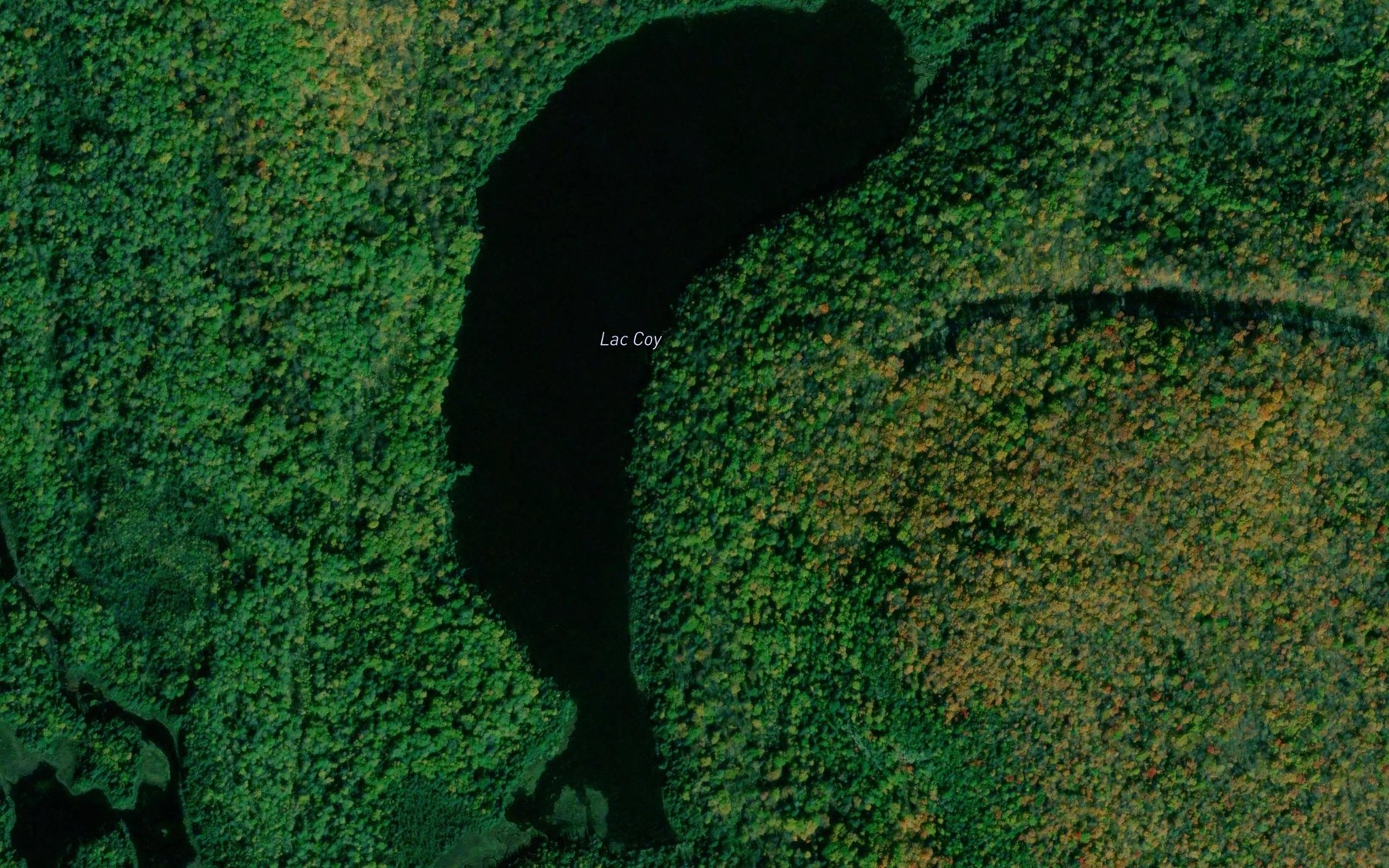 Satellite map of the Lac Coy
