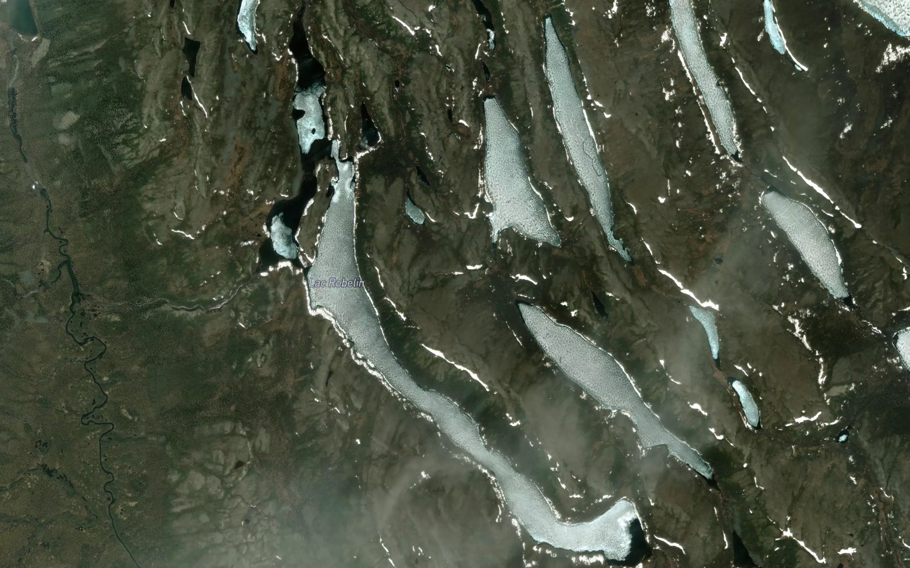 Satellite map of the Lac Robelin
