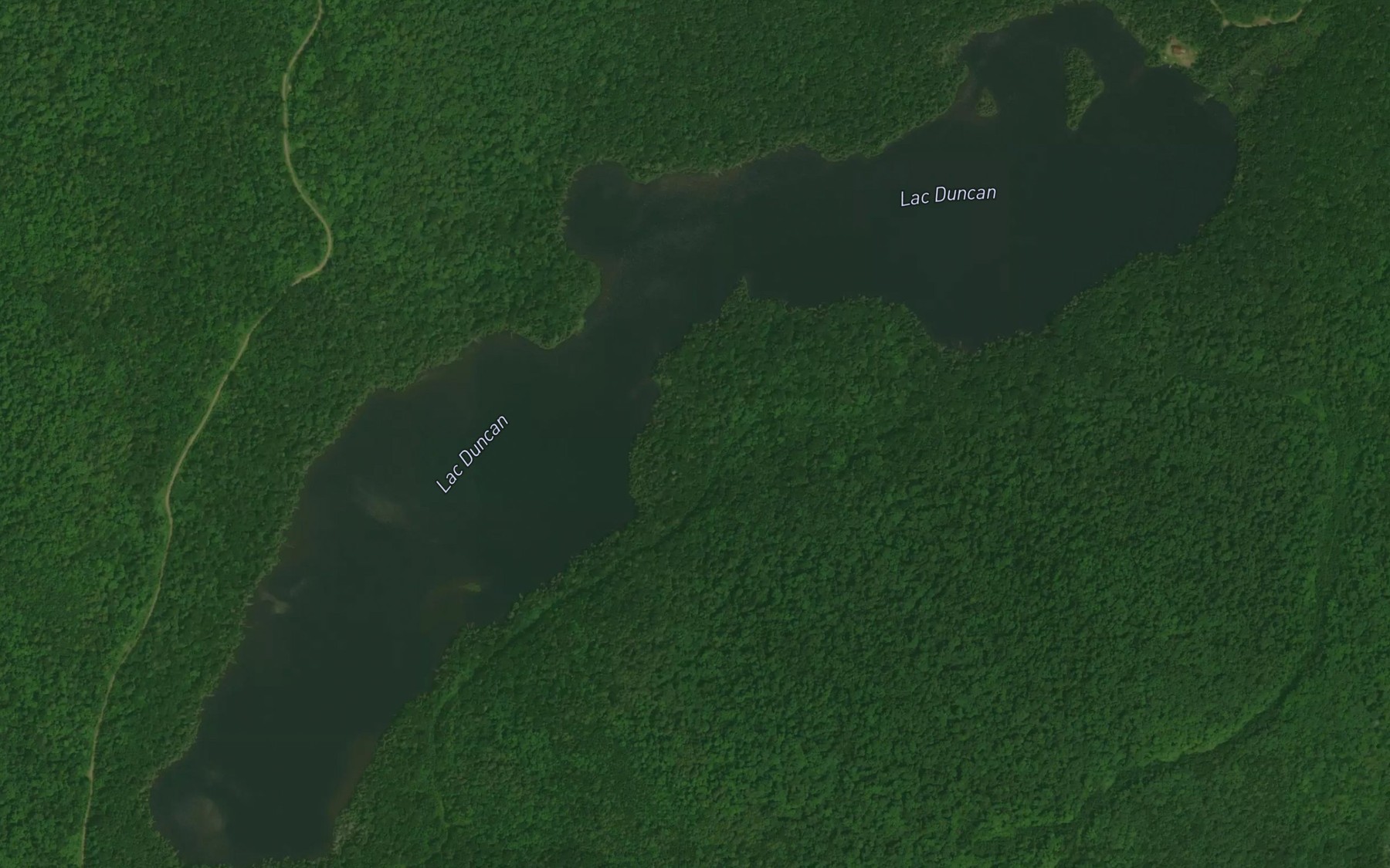 Satellite map of the Lac Duncan