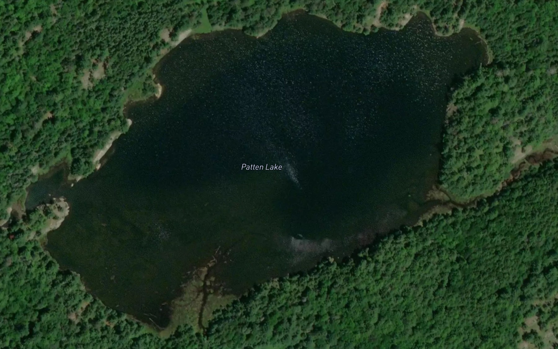 Satellite map of the Patten Lake