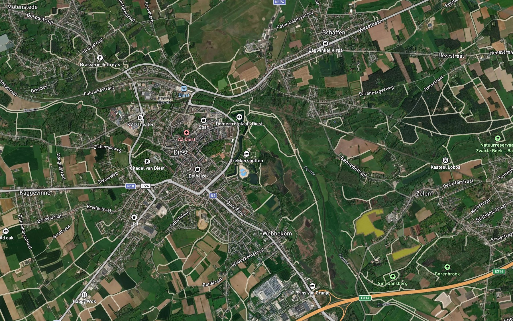 Satellite map of the Grotebeek