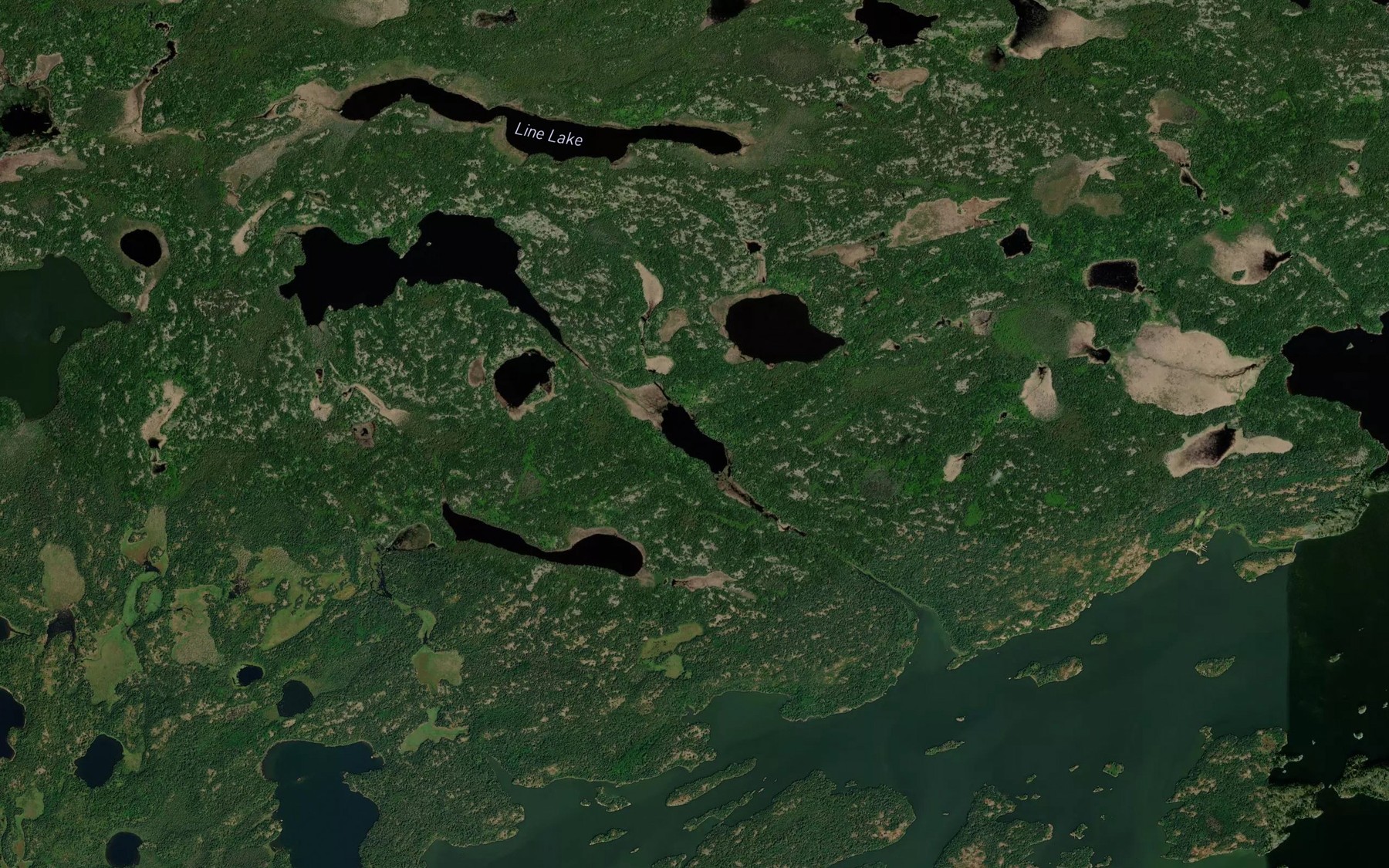Satellite map of the Umbel Lake