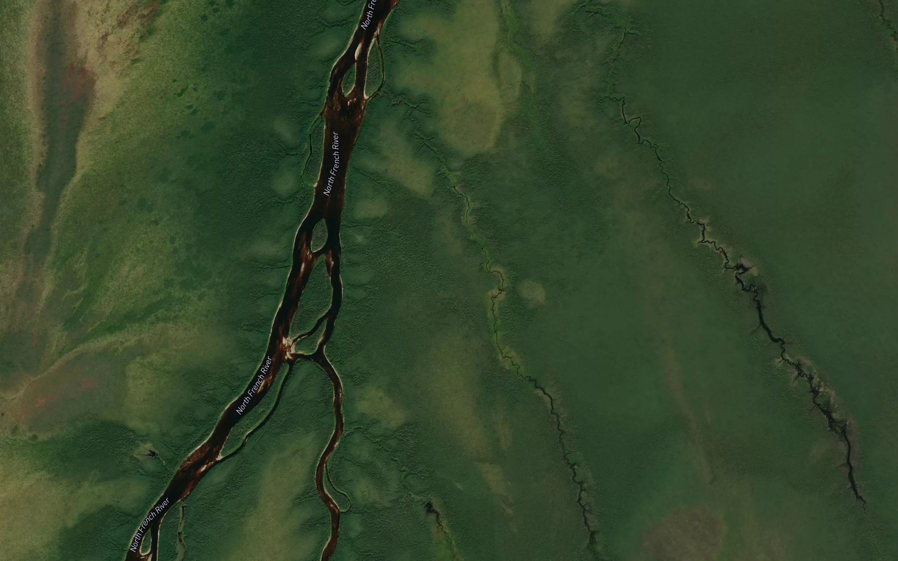 Satellite map of the Little Metapeskegau Creek
