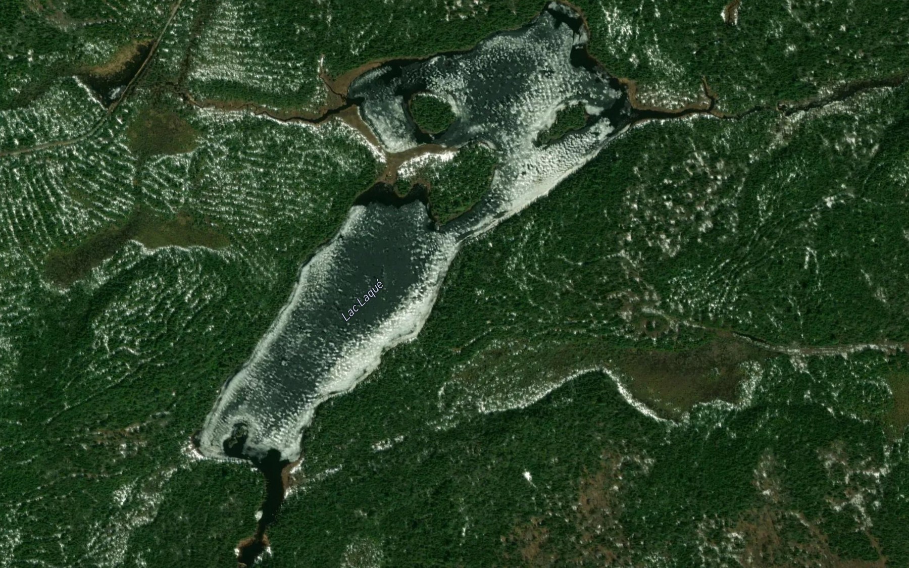 Satellite map of the Lac Laque