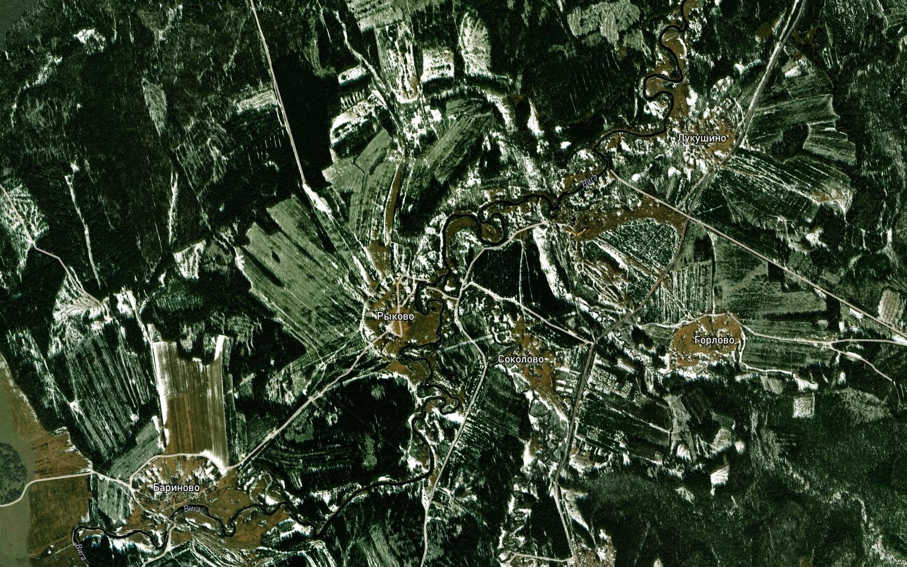 Satellite map of the Melsha