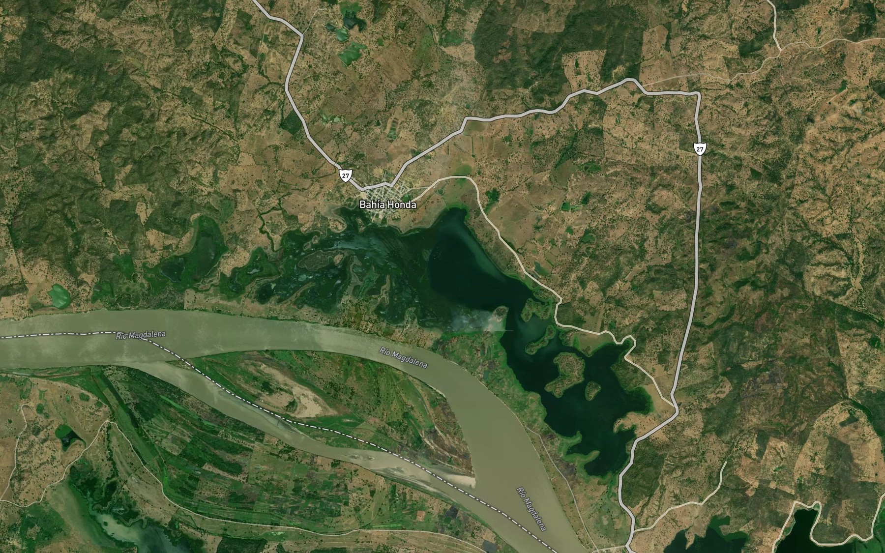 Satellite map of the Cienaga Cotore