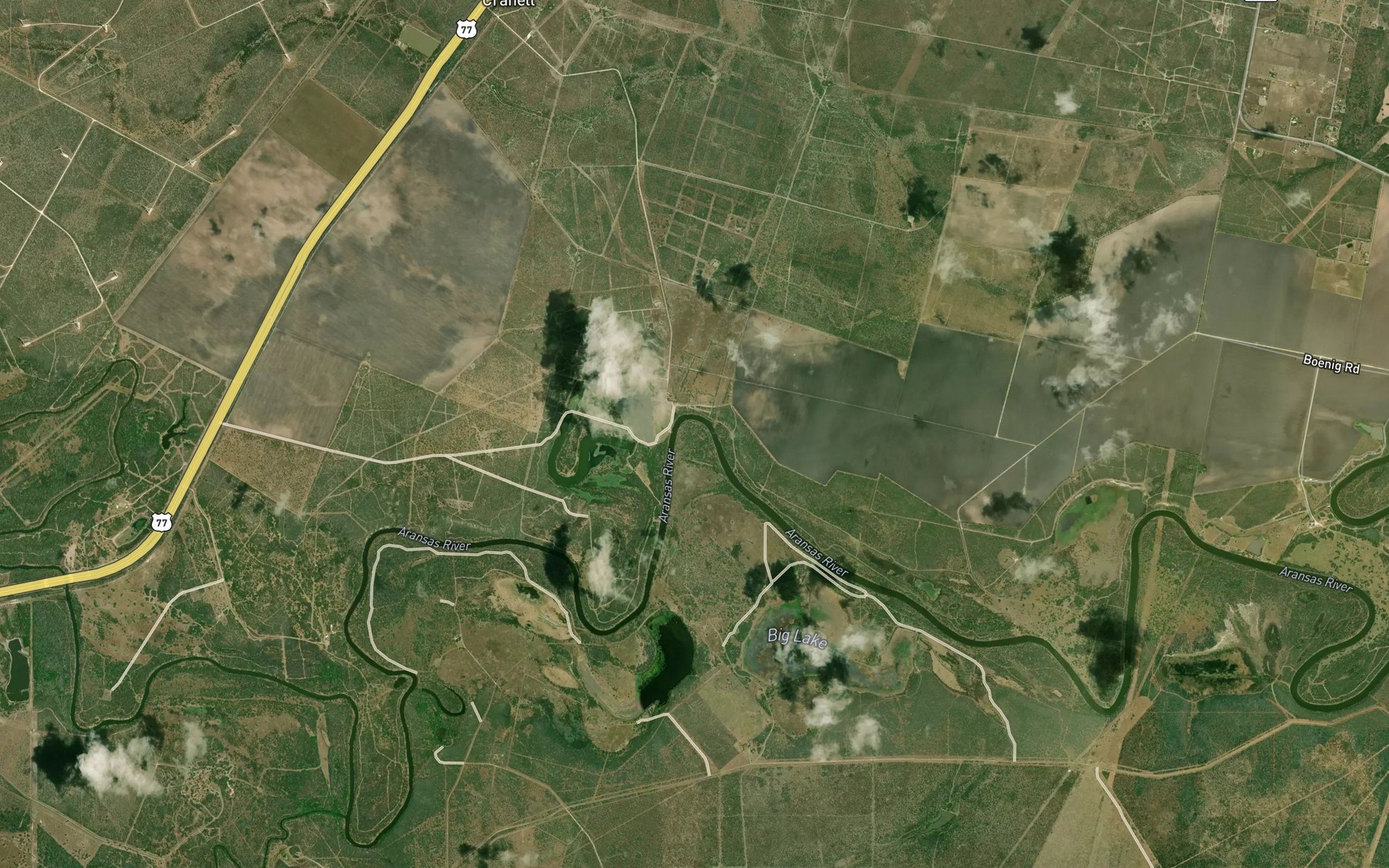 Satellite map of the Rooke Bend