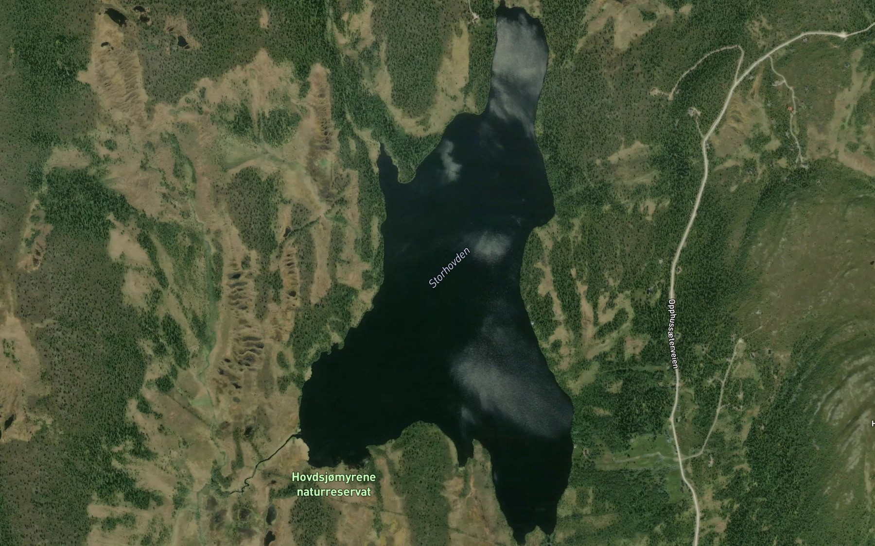 Satellite map of the Storhovden