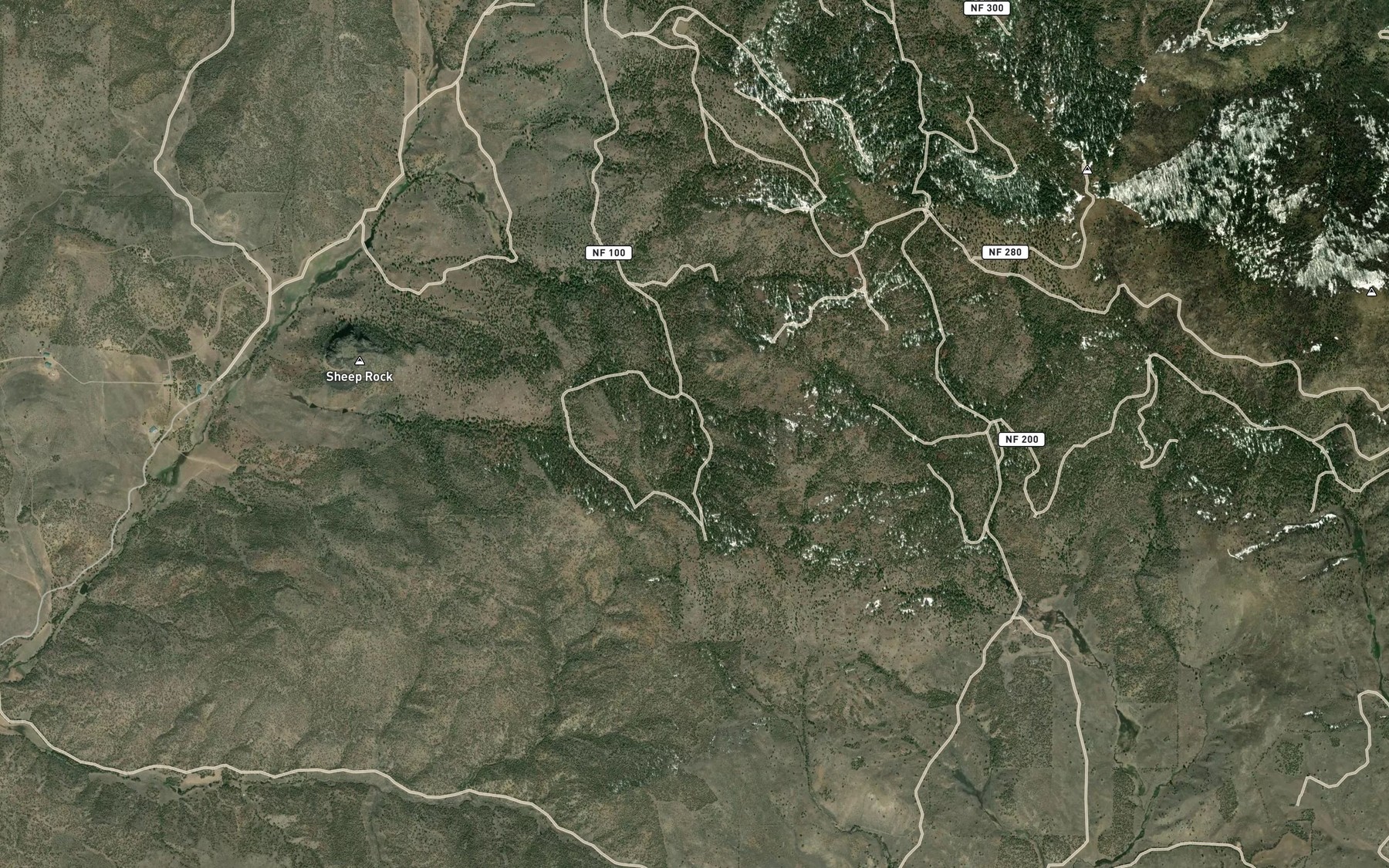 Satellite map of the Hamer Spring