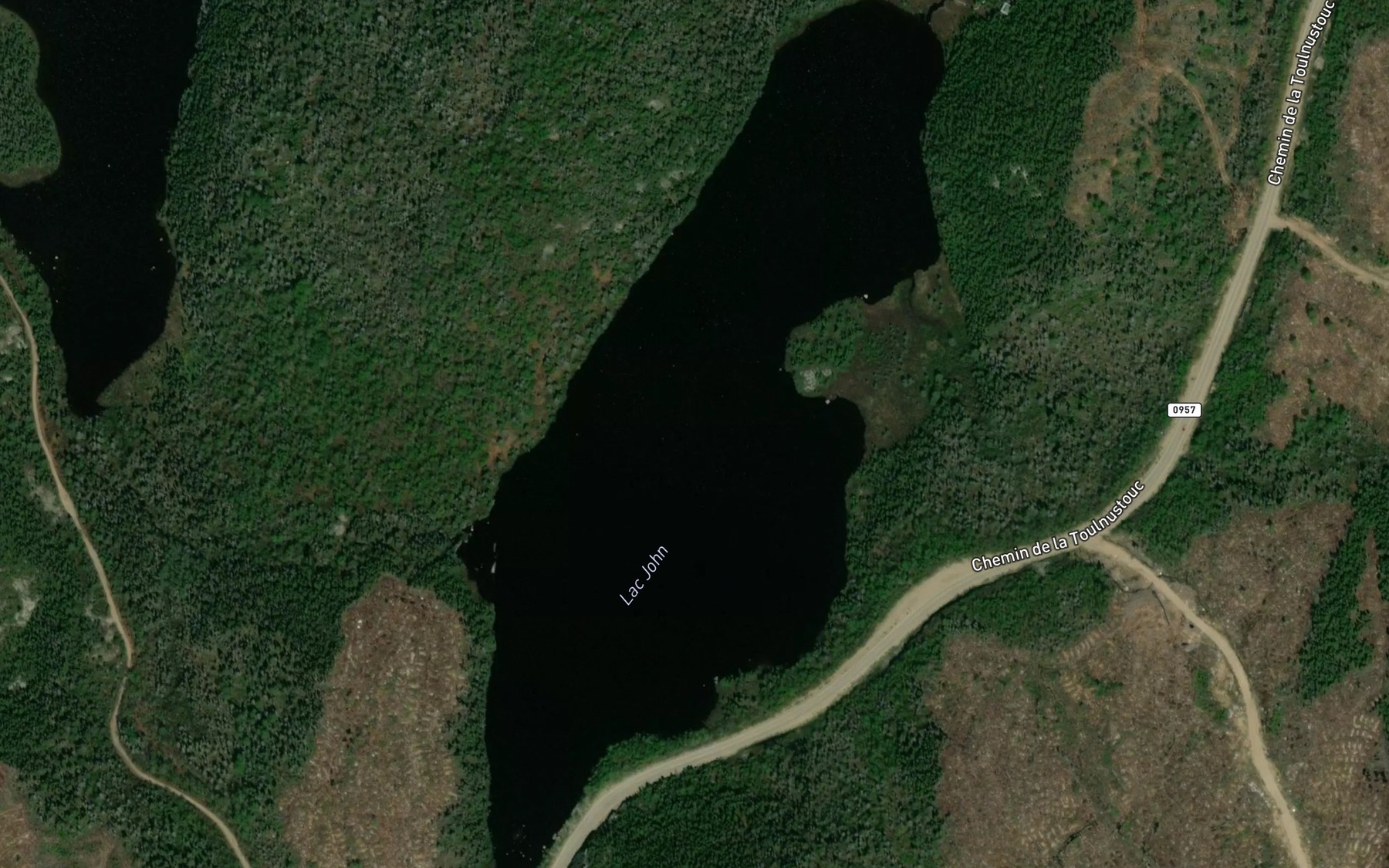 Satellite map of the Lac John
