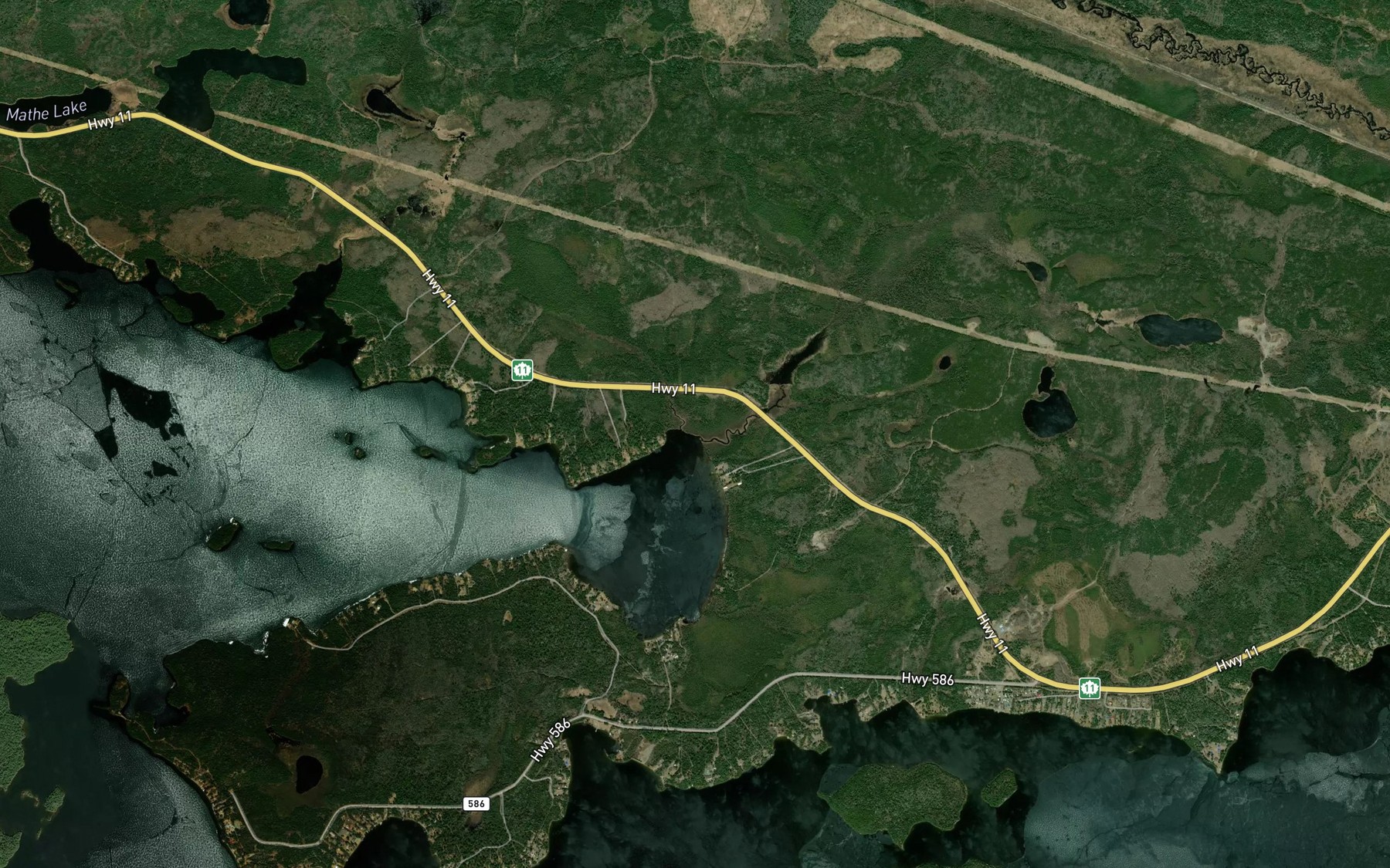 Satellite map of the Rossmere Bay