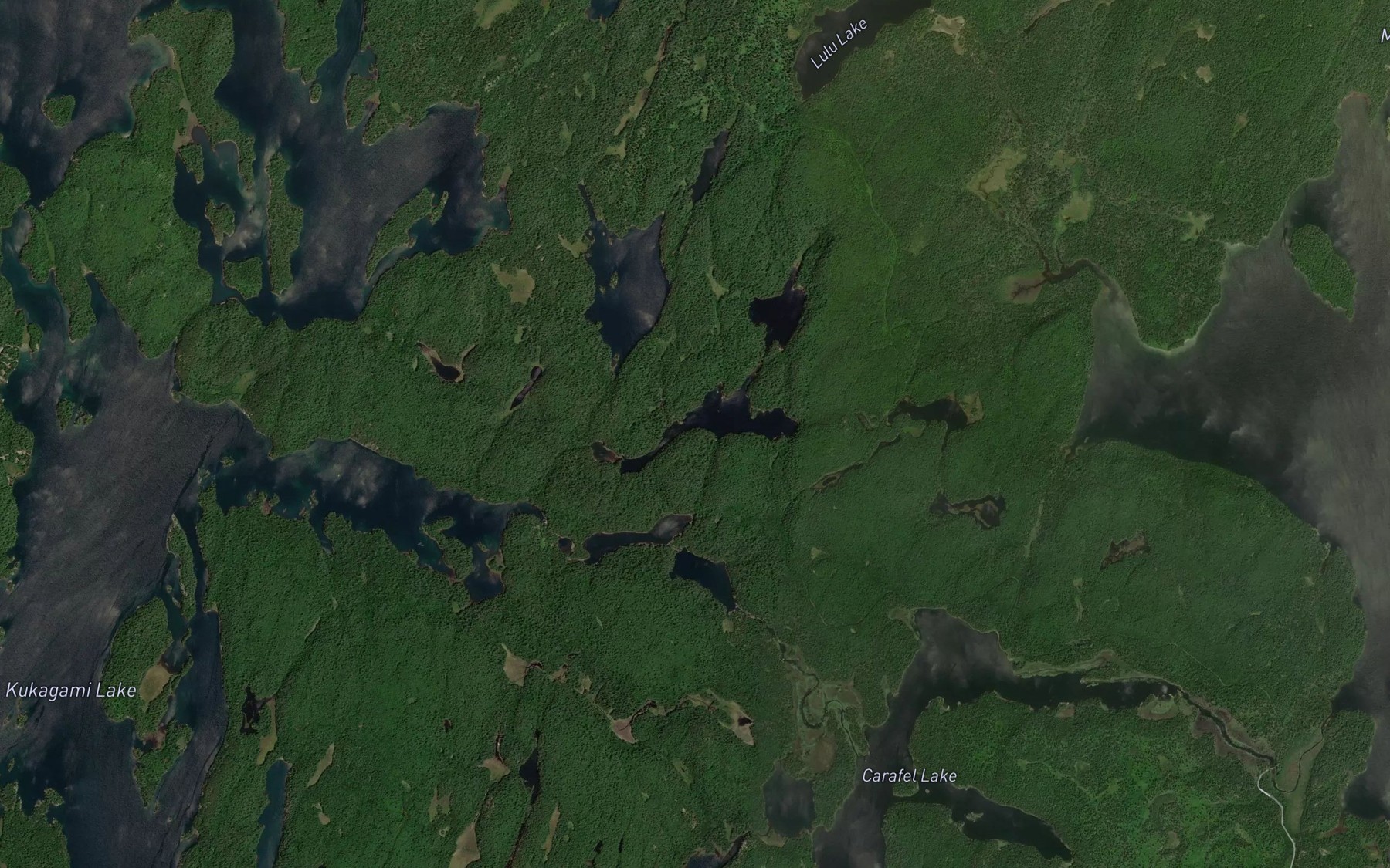Satellite map of the Rocky Lake