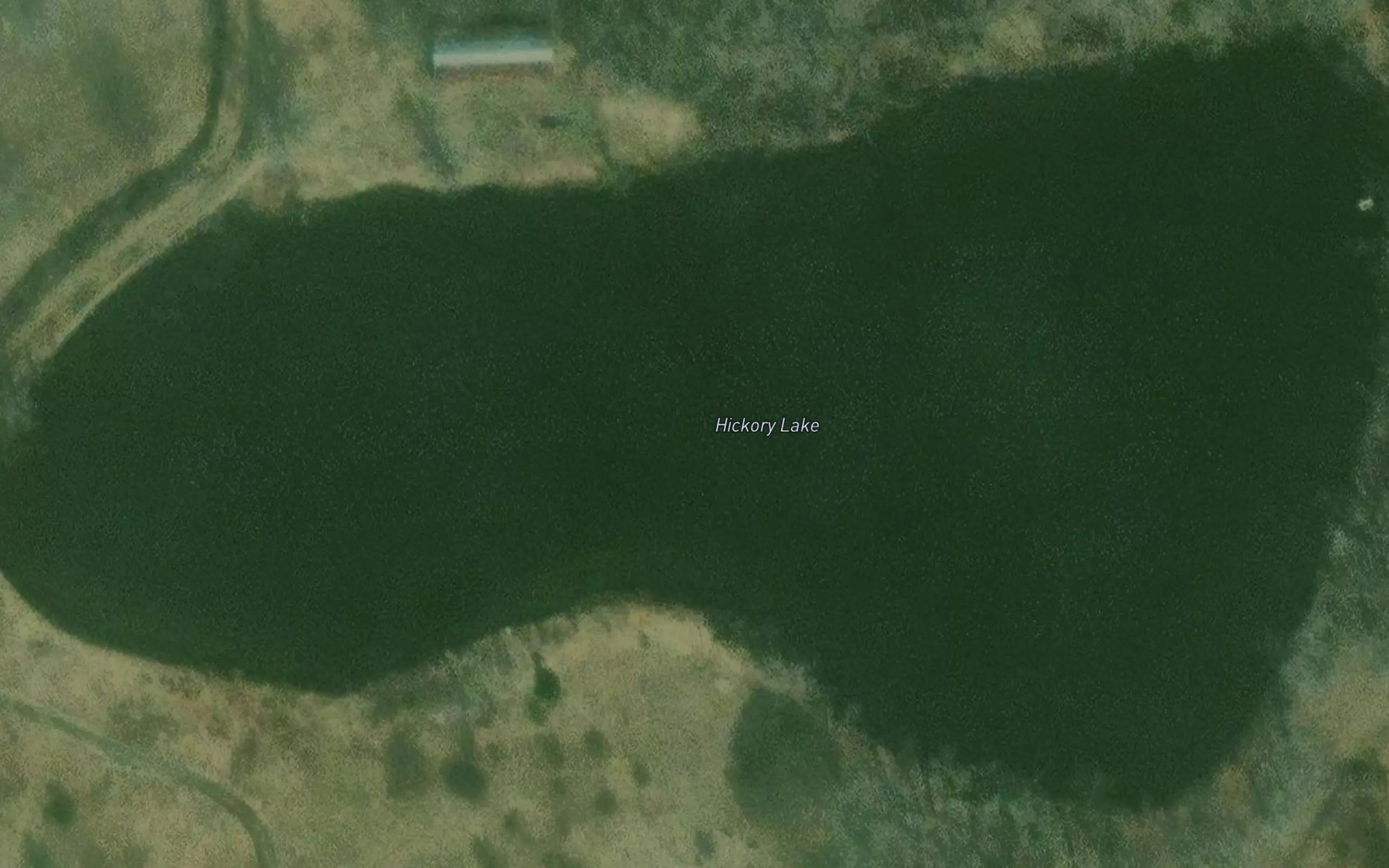 Satellite map of the Hickory Lake