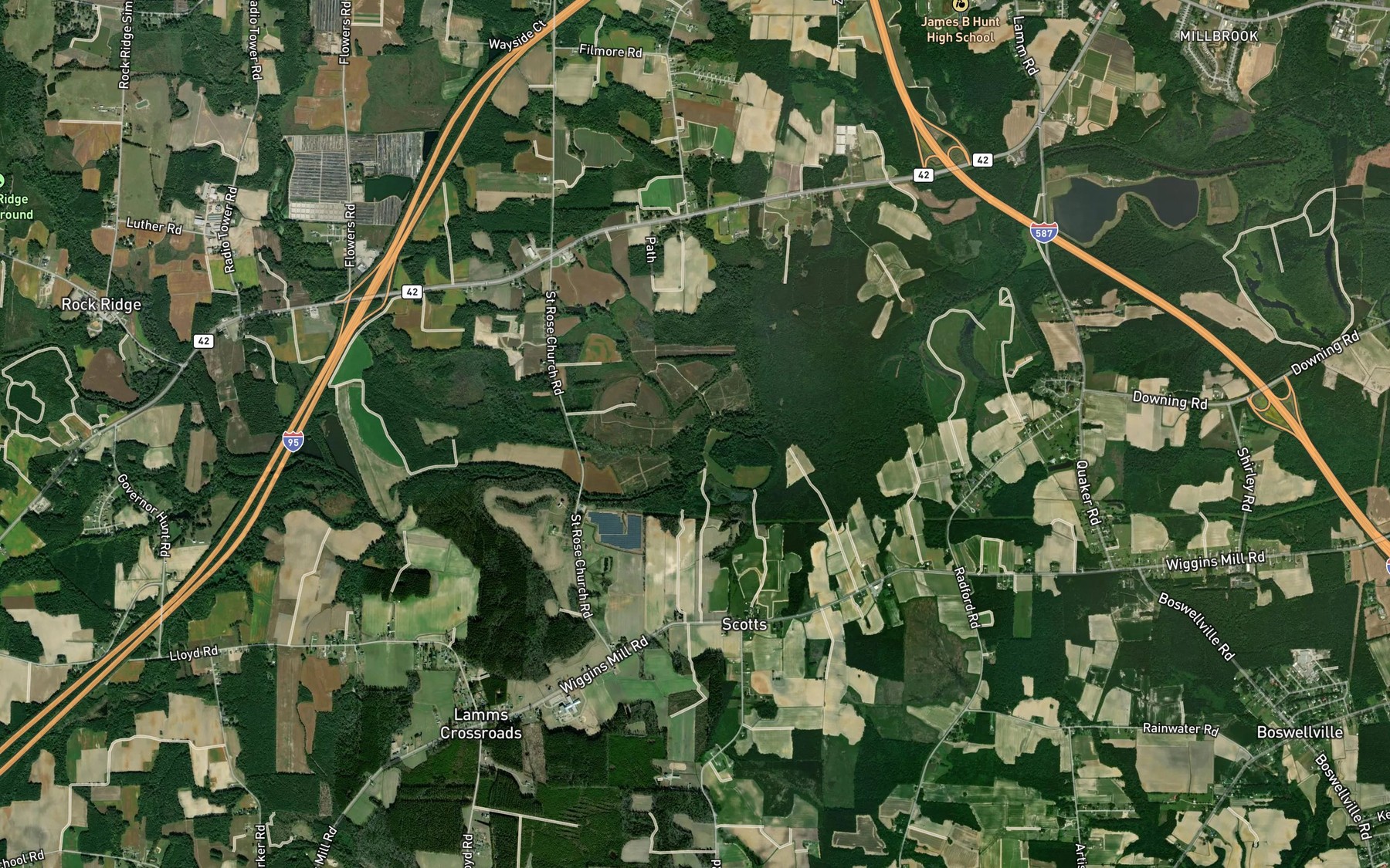 Satellite map of the Little Swamp