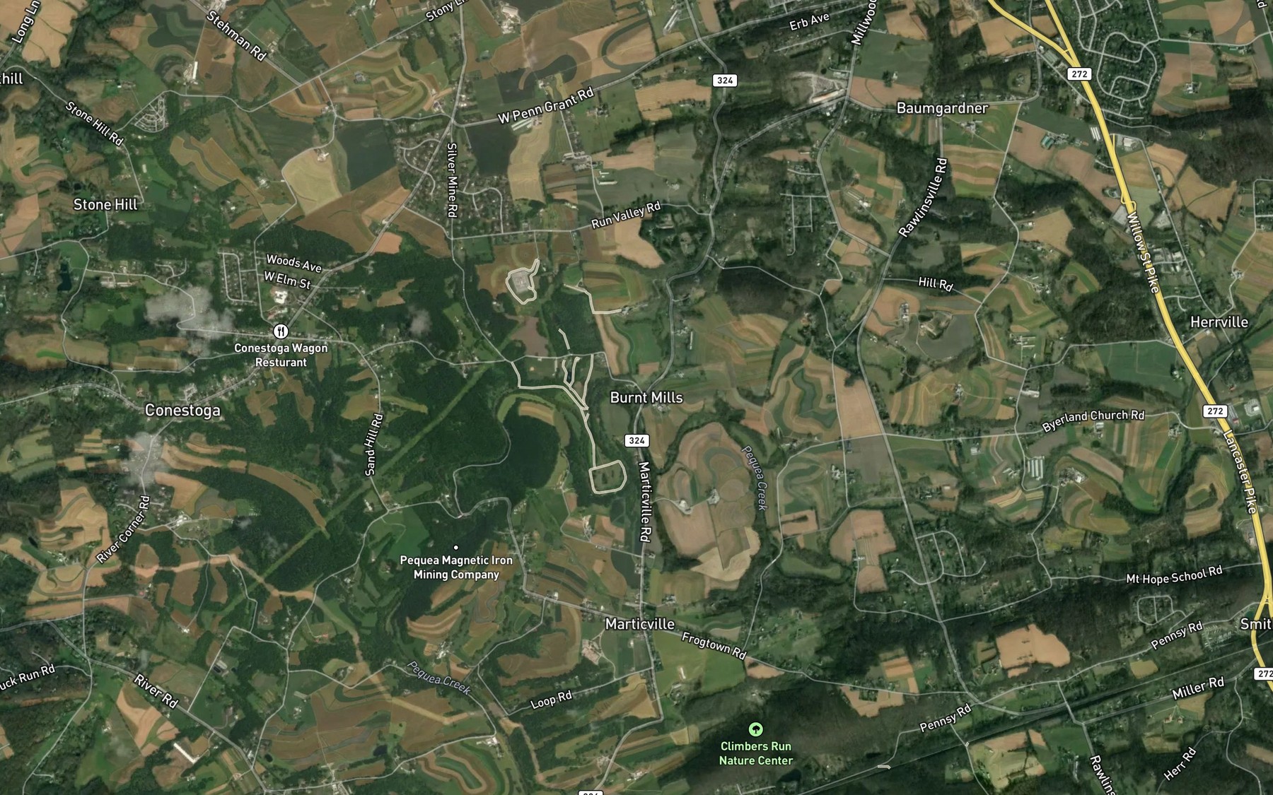 Satellite map of the Goods Run