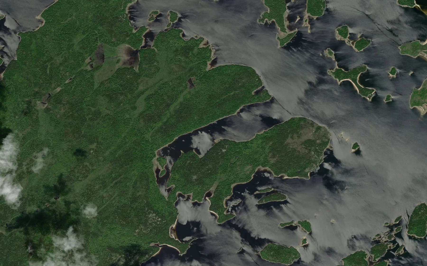 Satellite map of the Victor Bay