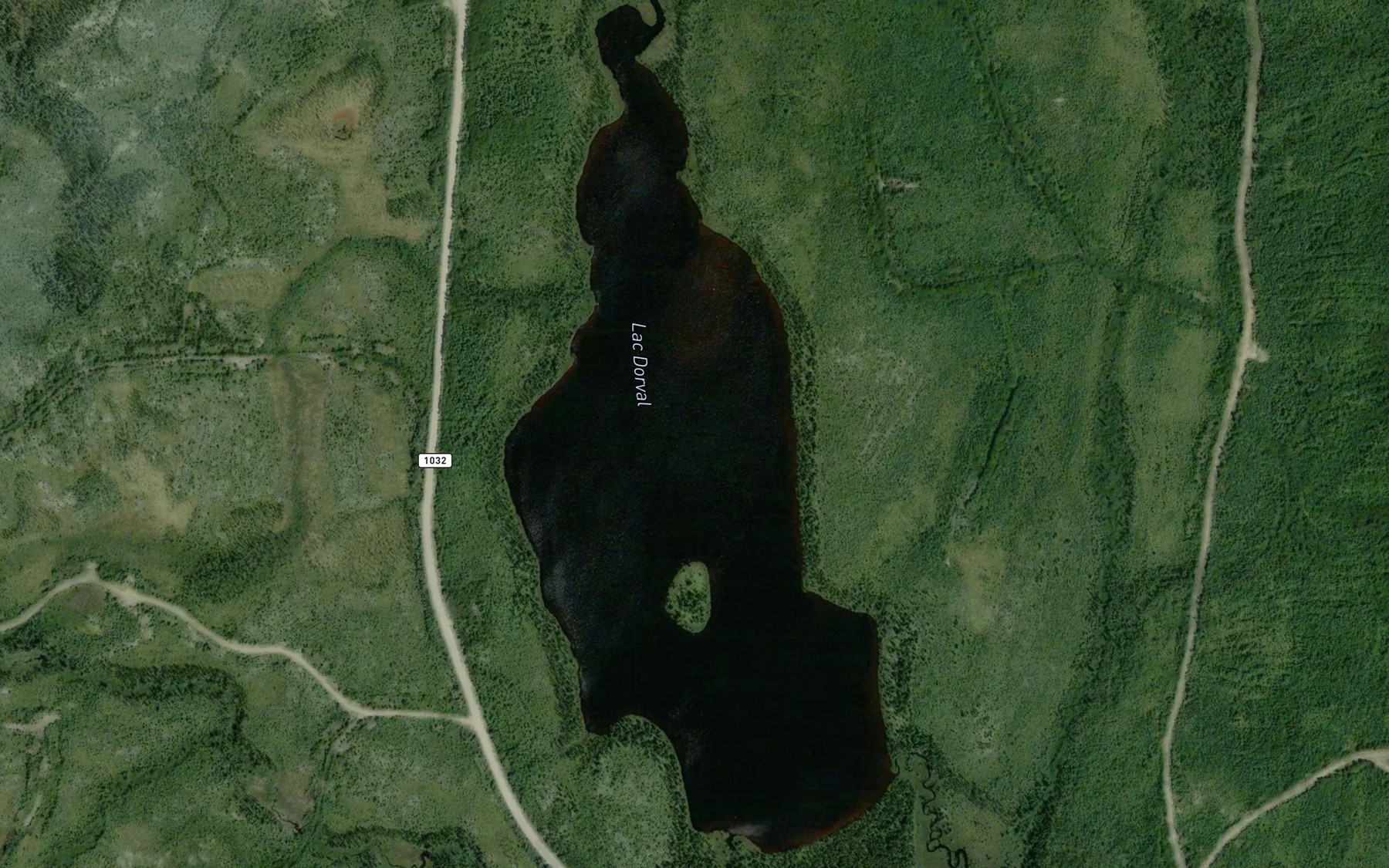 Satellite map of the Lac Dorval