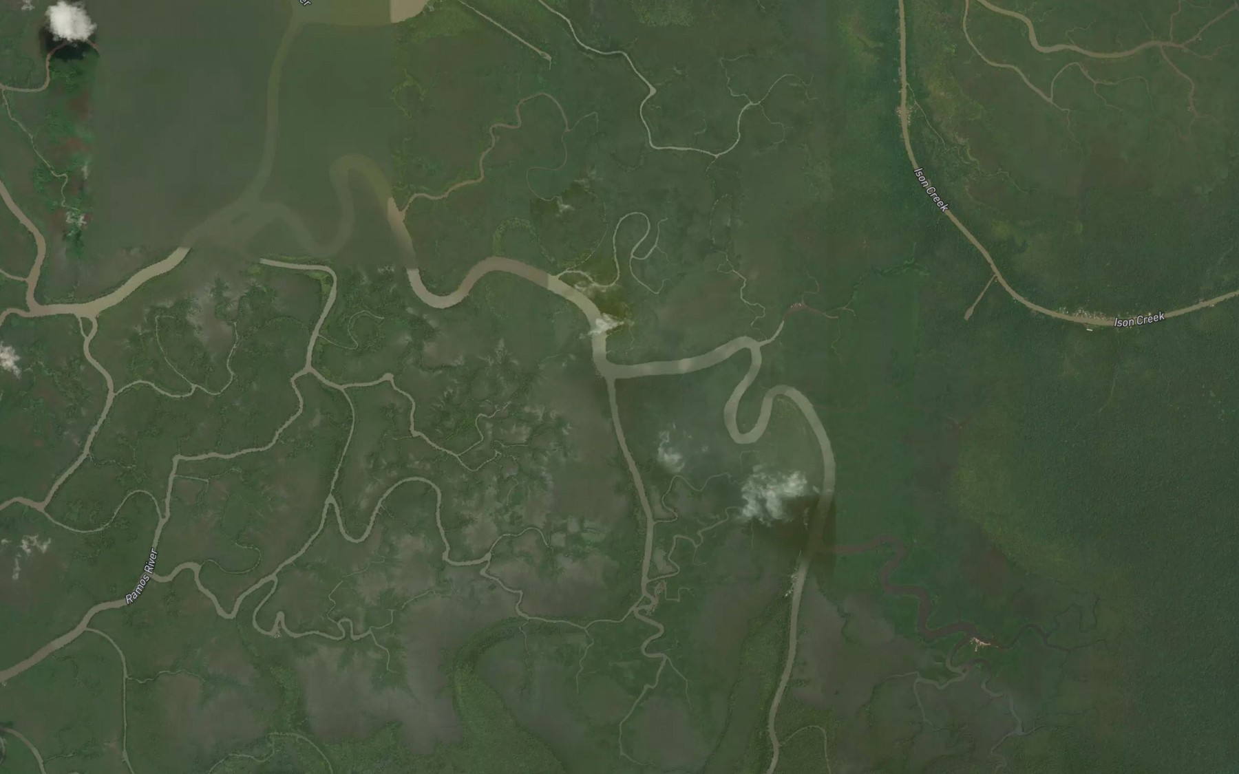 Satellite map of the Oyangbene Creek
