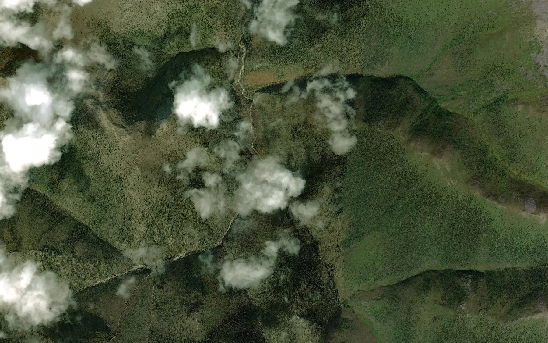 Satellite map of the Confederate Creek