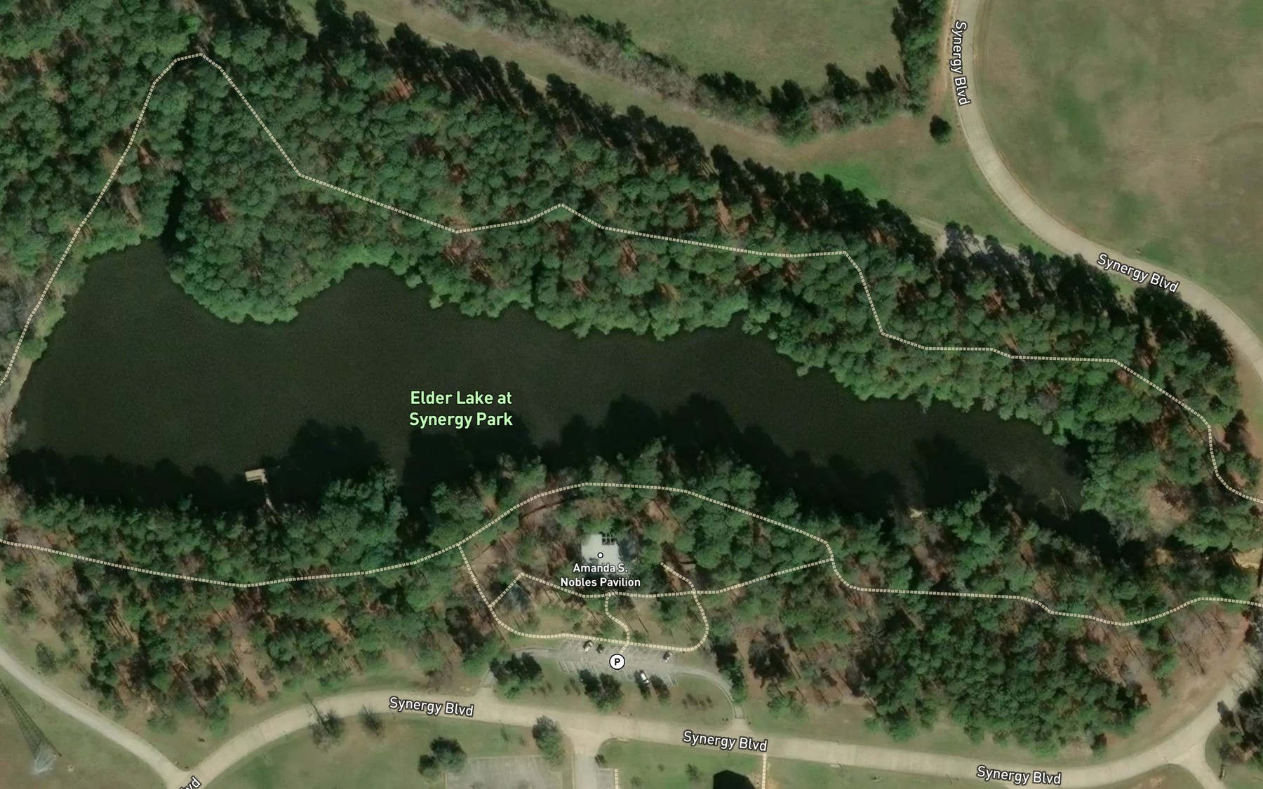Satellite map of the Elder Lake