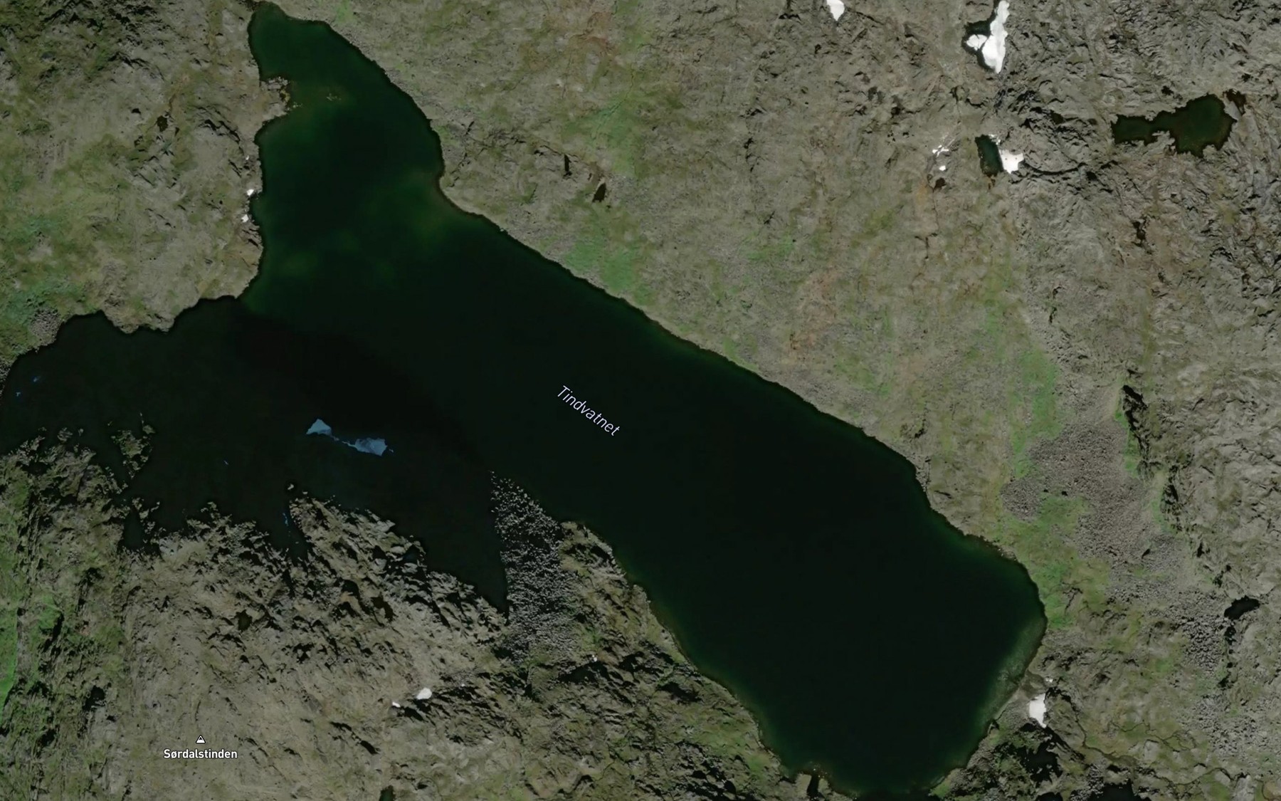 Satellite map of the Tindvatnet