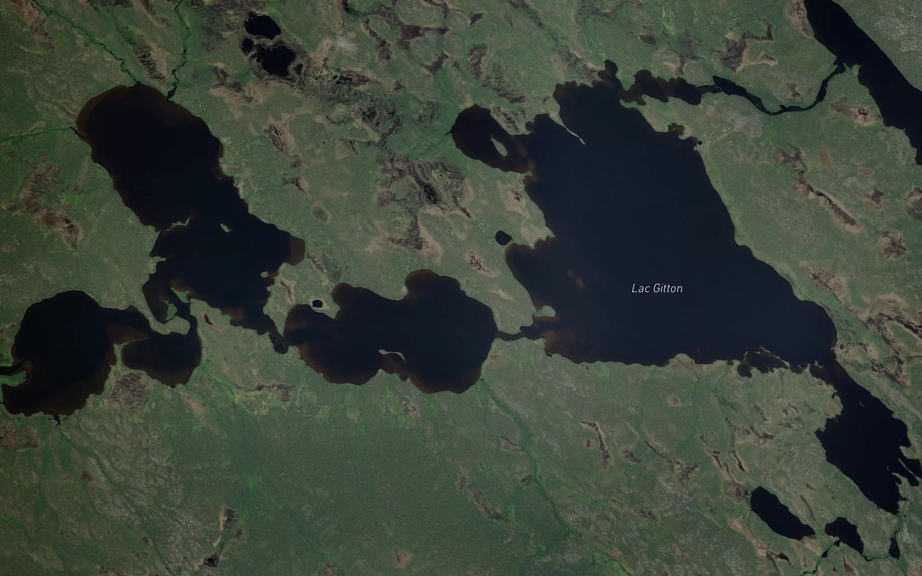 Satellite map of the Lac Gitton