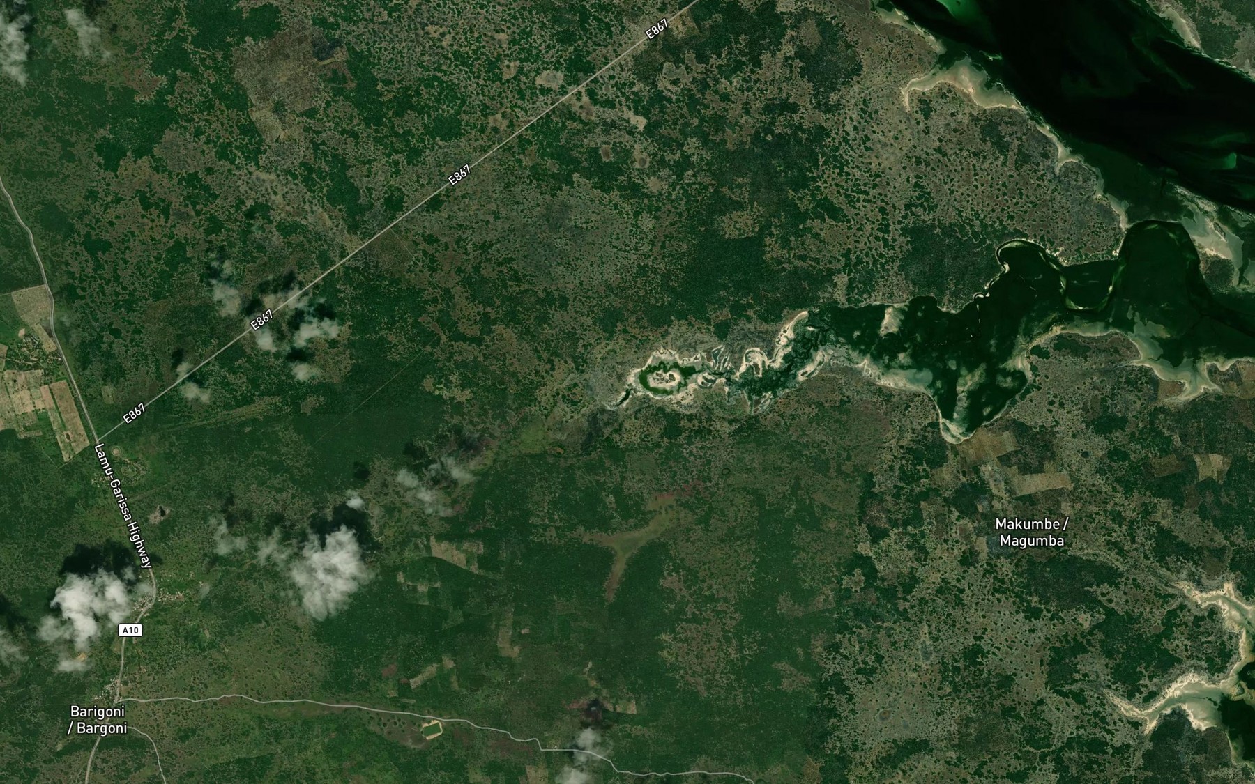 Satellite map of the Mkondo Bargoni