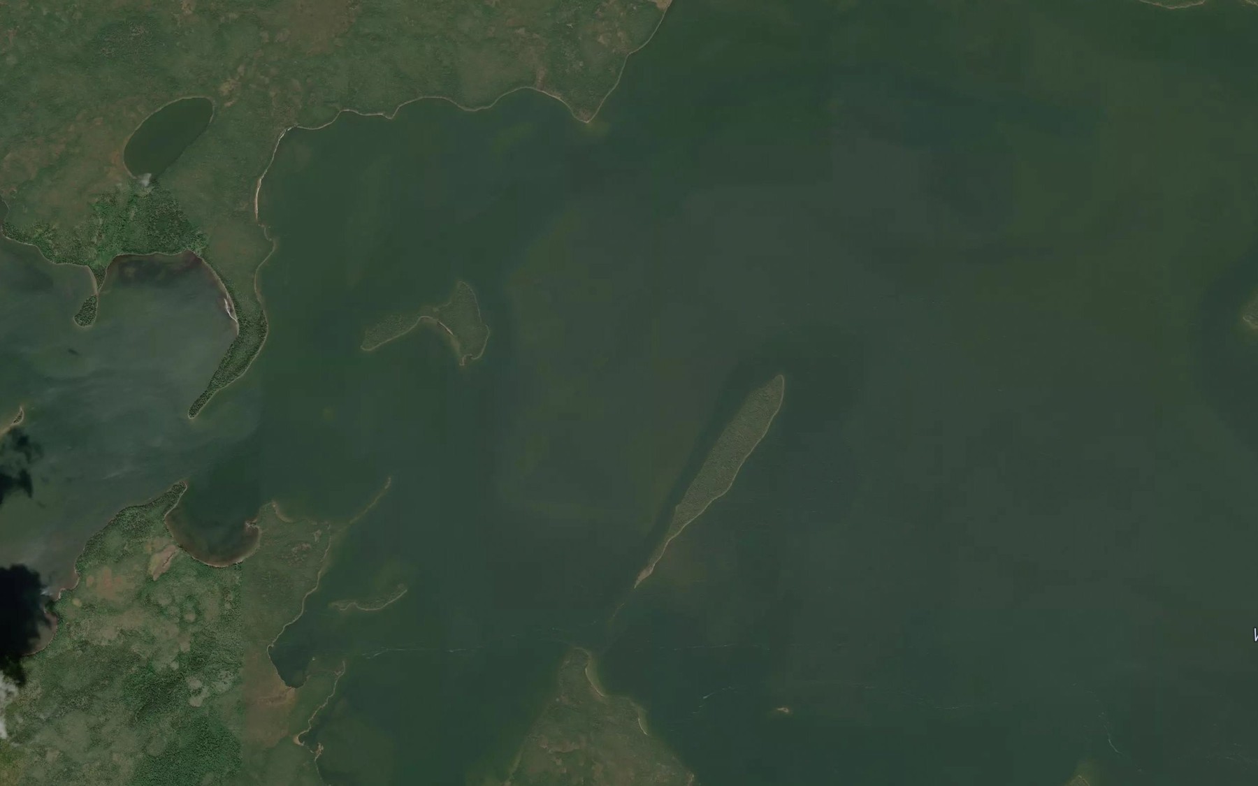 Satellite map of the Webber Lake
