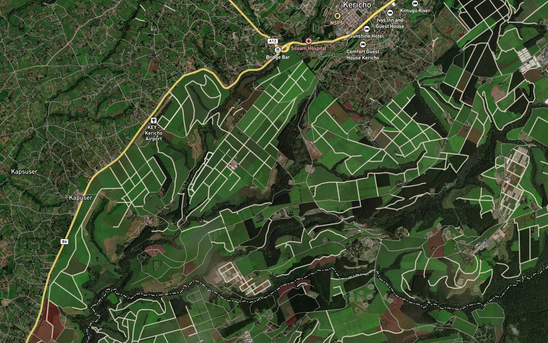 Satellite map of the Chetumu