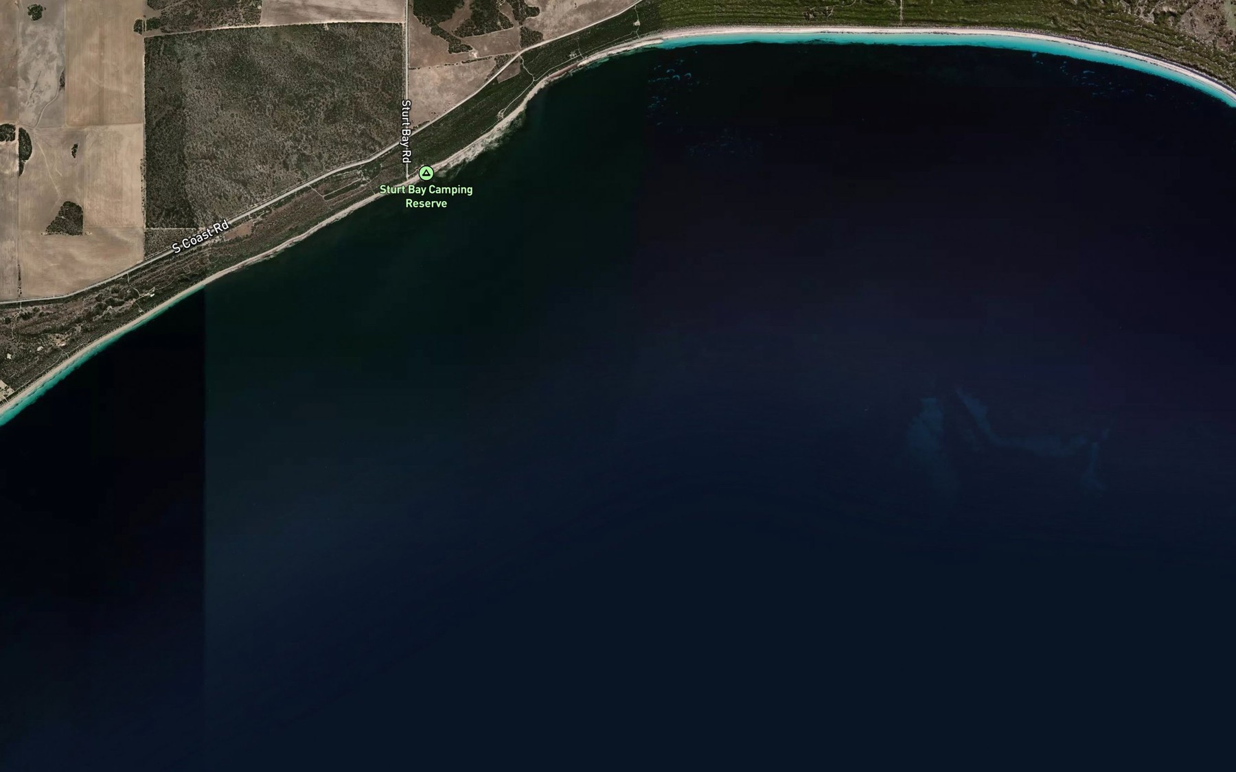 Satellite map of the Sturt Bay