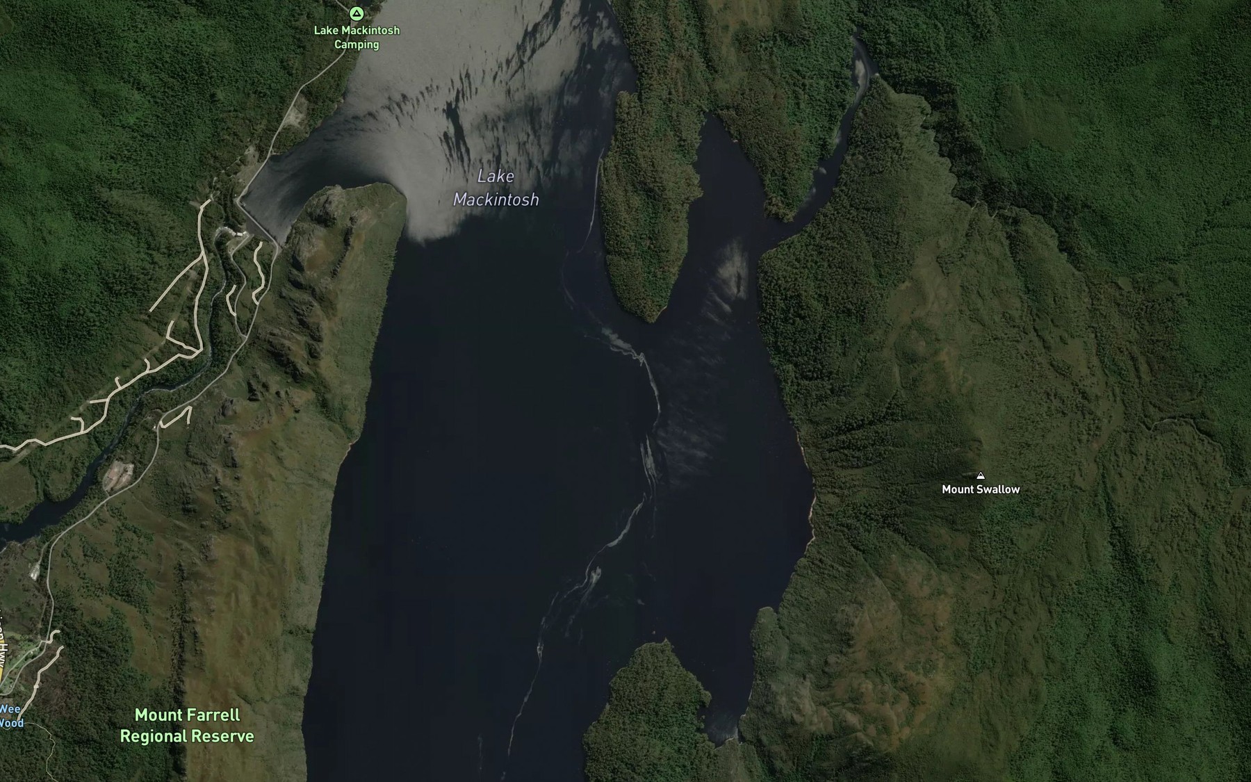 Satellite map of the Swallow Bay