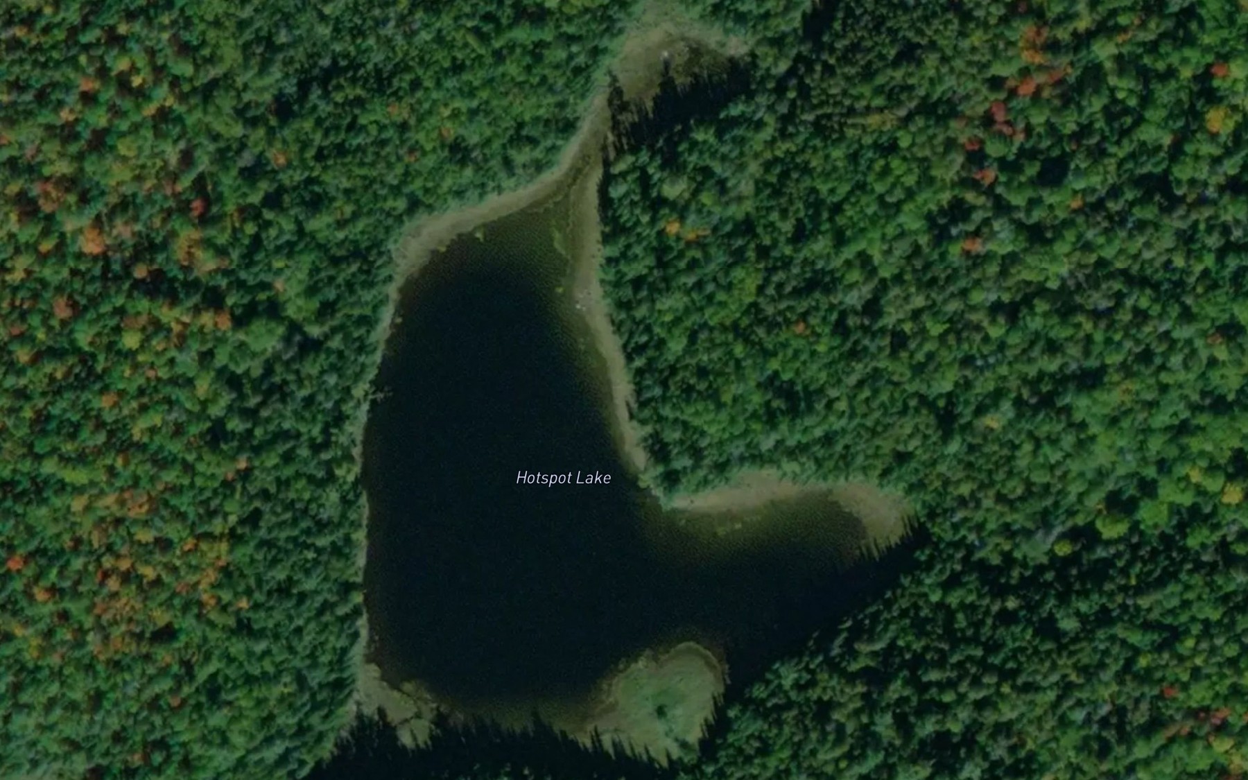 Satellite map of the Hotspot Lake