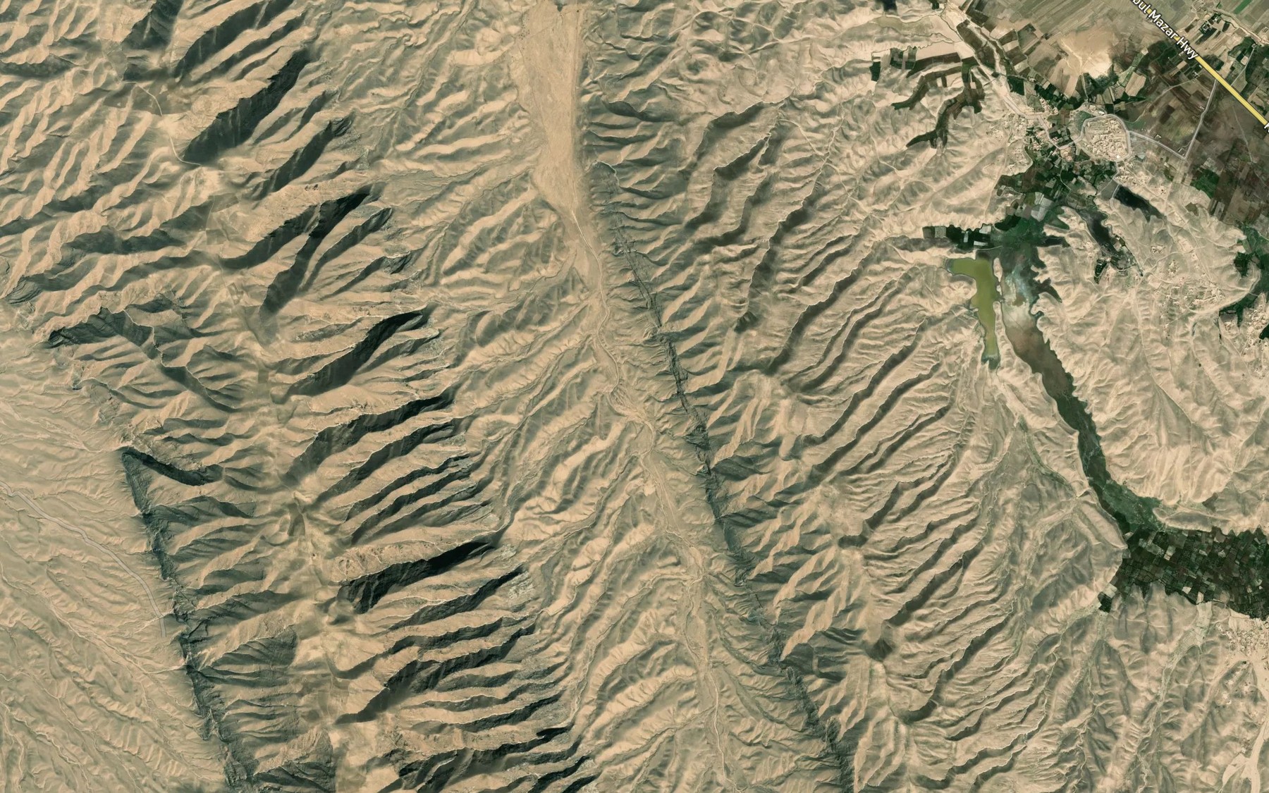 Satellite map of the Say-e Saghnaq