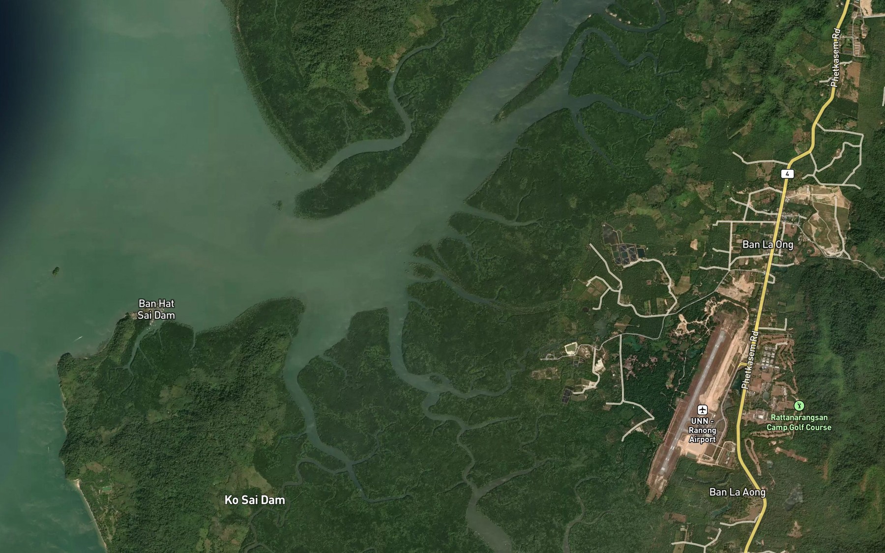 Satellite map of the Khlong Khun Thong