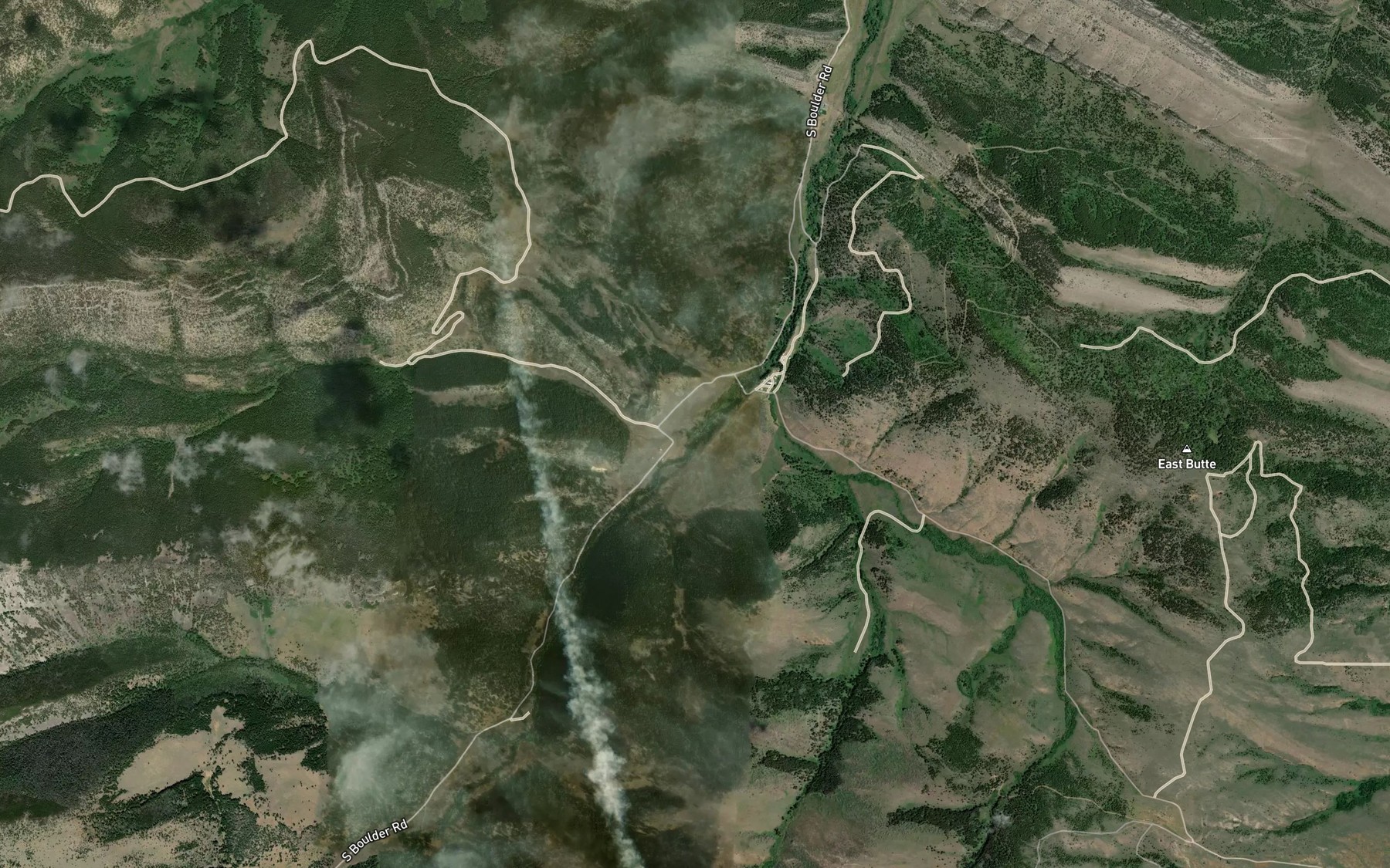 Satellite map of the Brownback Creek
