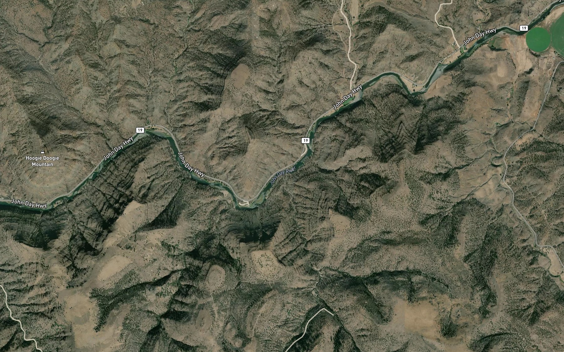Satellite map of the Canyon Creek