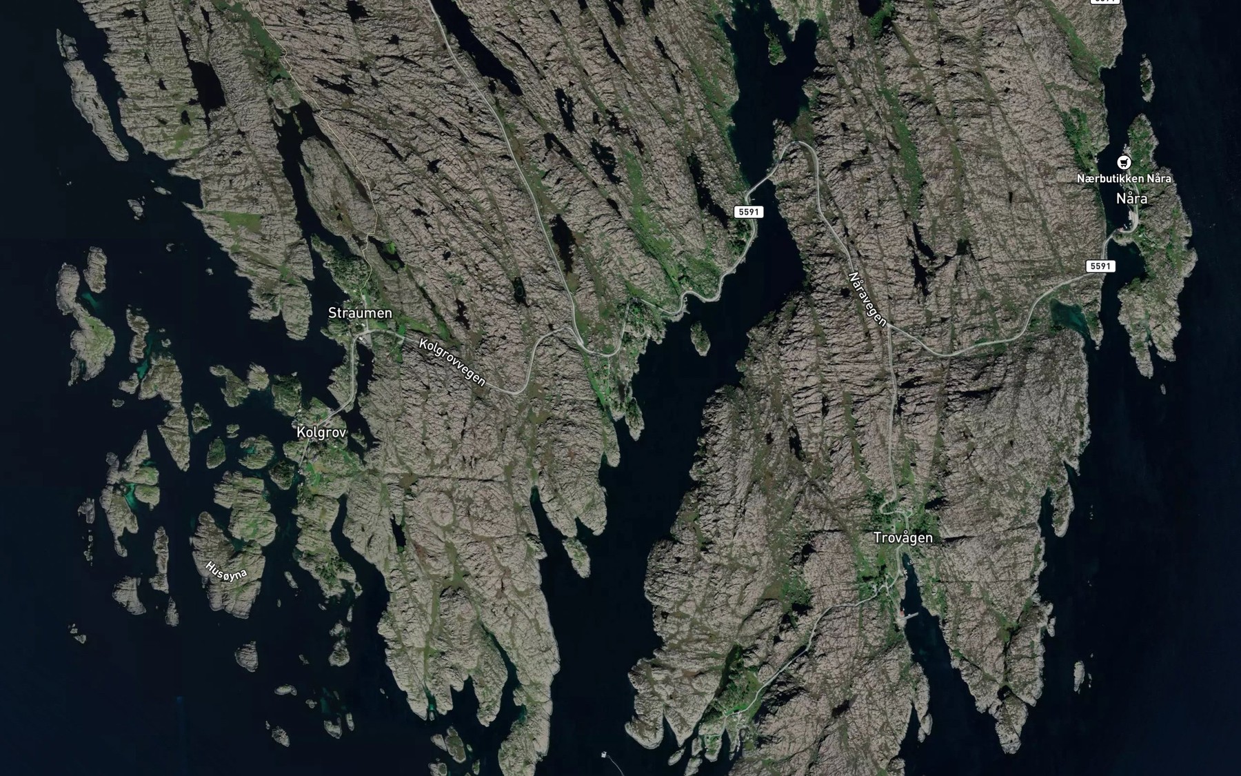 Satellite map of the Vaulen