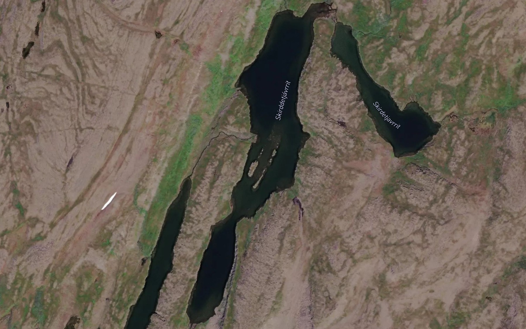 Satellite map of the Skirdetjavrit