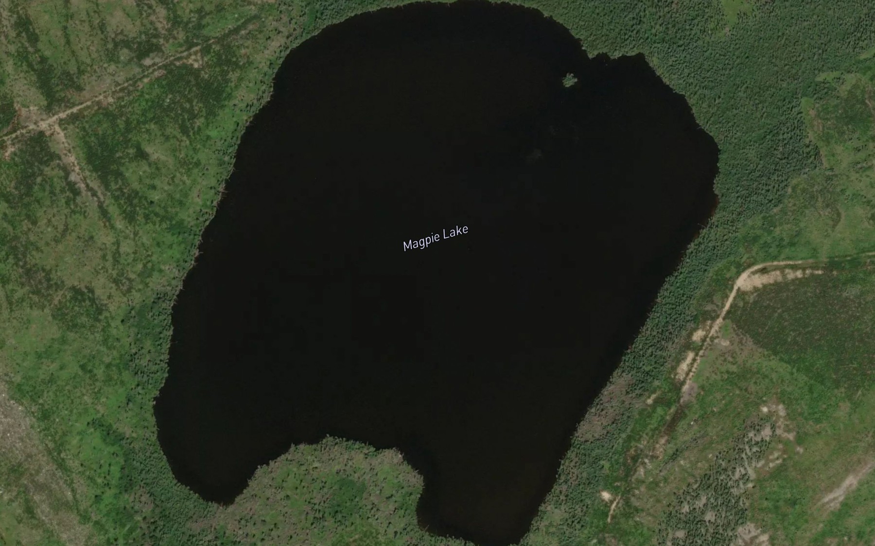 Satellite map of the Magpie Lake