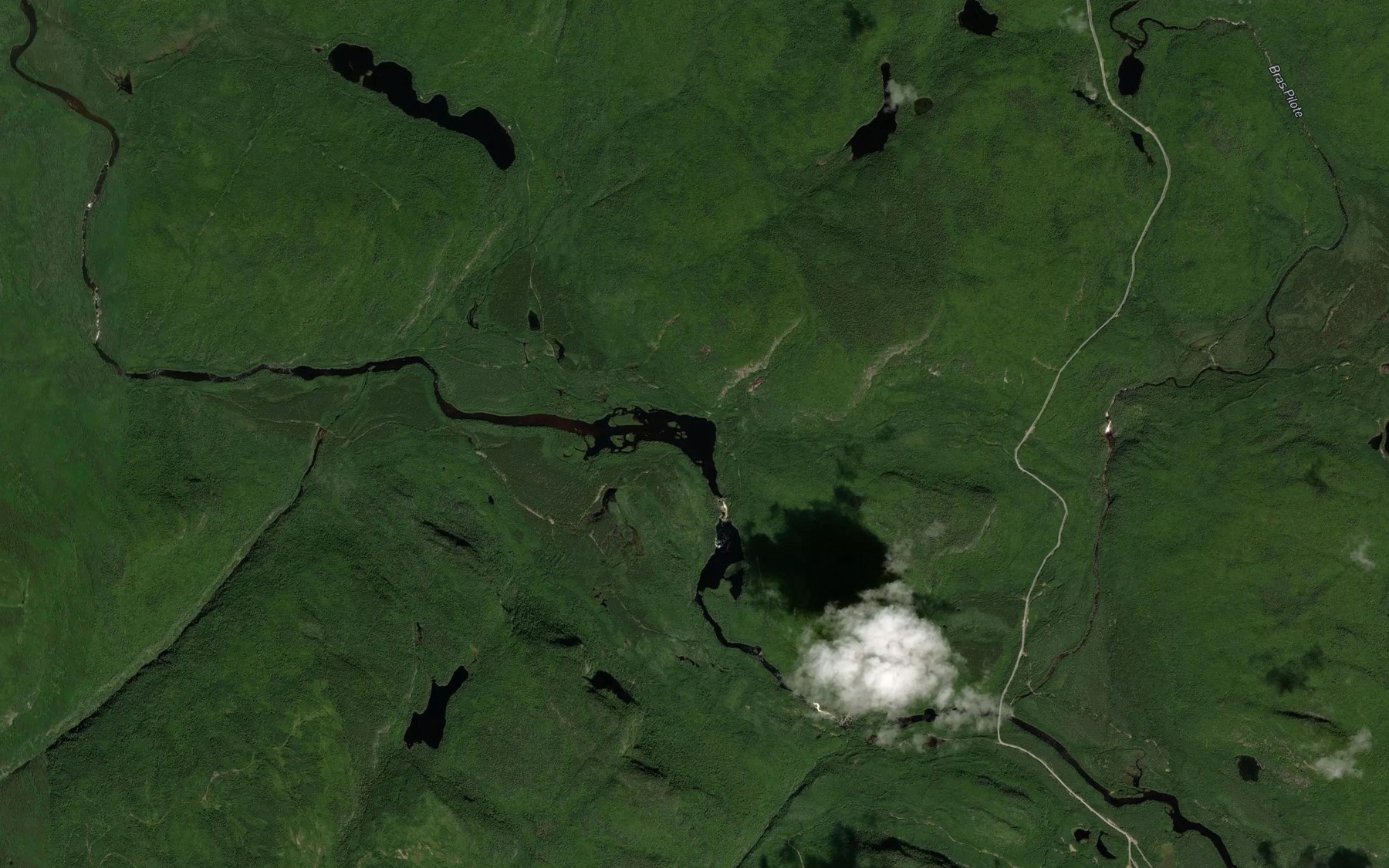 Satellite map of the Eaux mortes a Lavoie