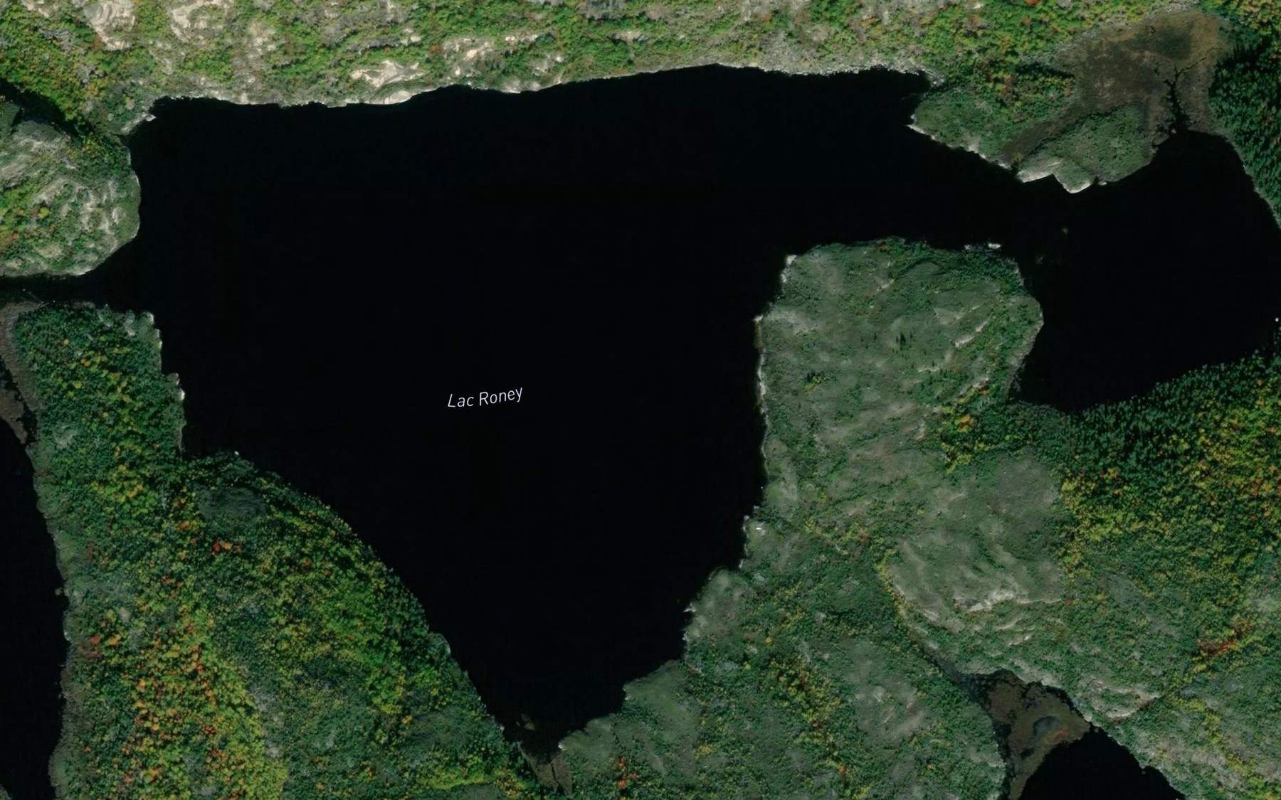 Satellite map of the Lac Roney