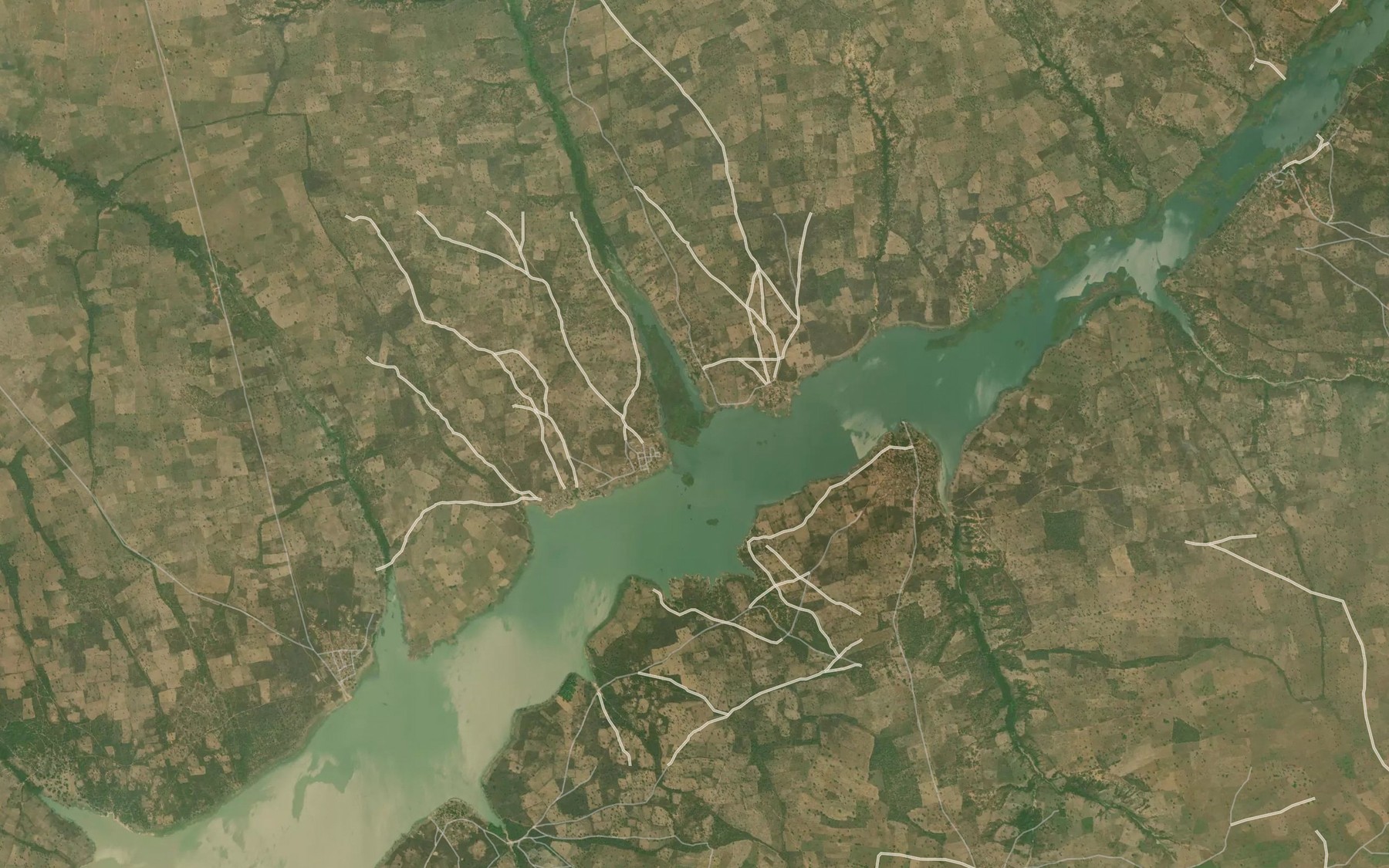 Satellite map of the RiverEbilai