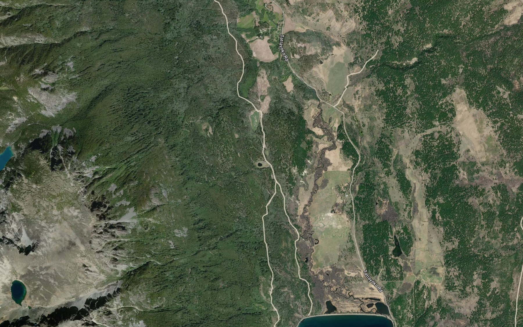 Satellite map of the Lincoln Creek