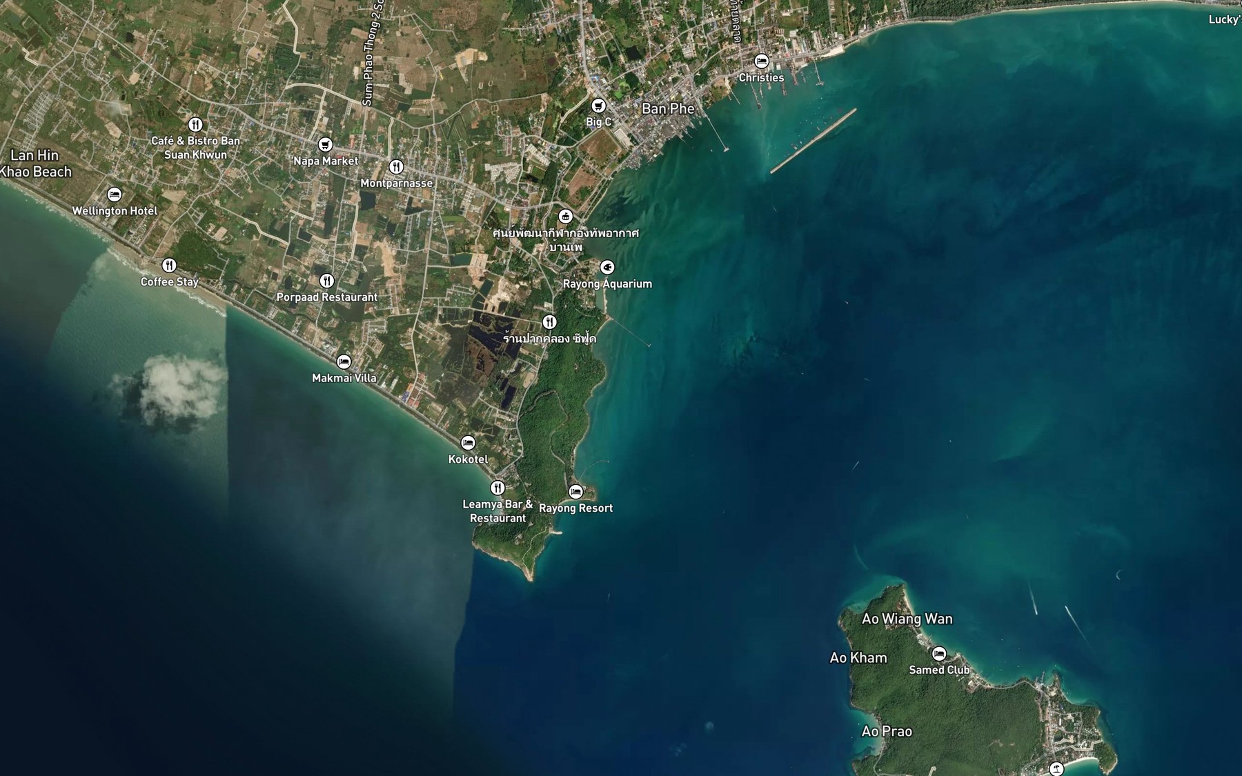 Satellite map of the Ao Nam Bo